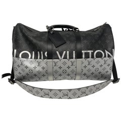 Louis Vuitton Keepall Bandouliere Bag Limited Edition Monogram Eclipse  Glaze at 1stDibs