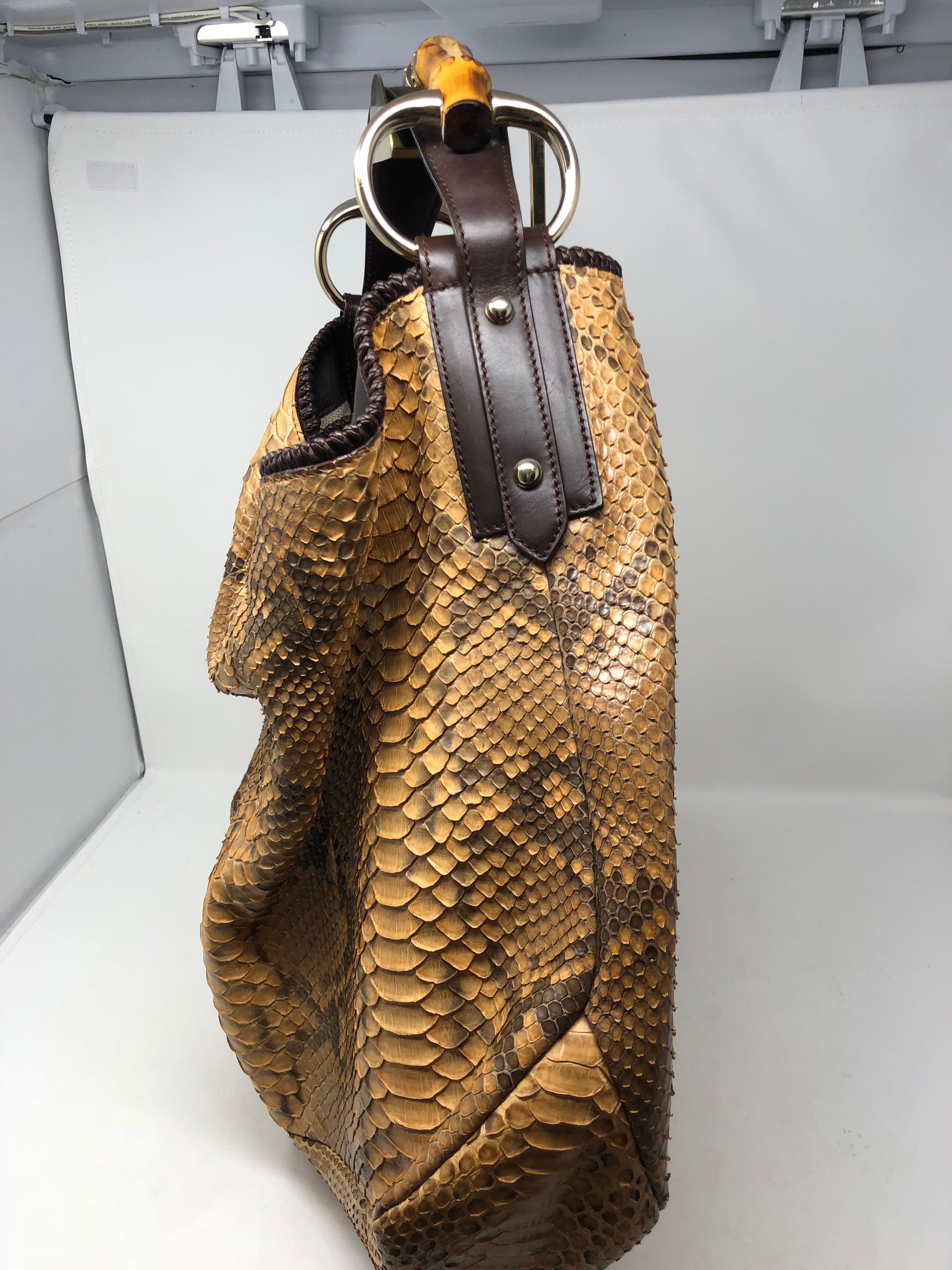 Gucci Python Guccisima Hobo  In Excellent Condition In Athens, GA