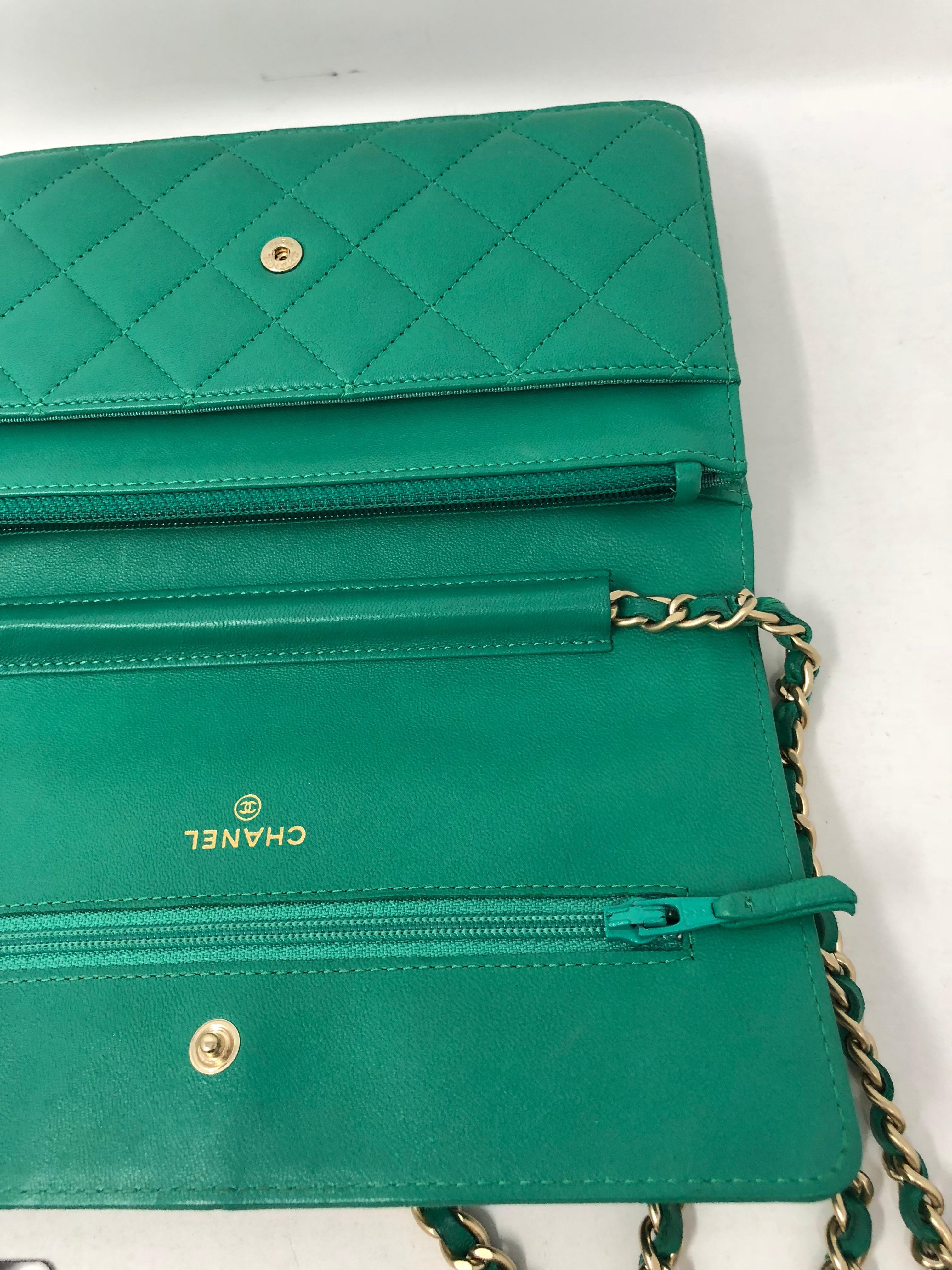 Chanel Green WOC In Excellent Condition In Athens, GA