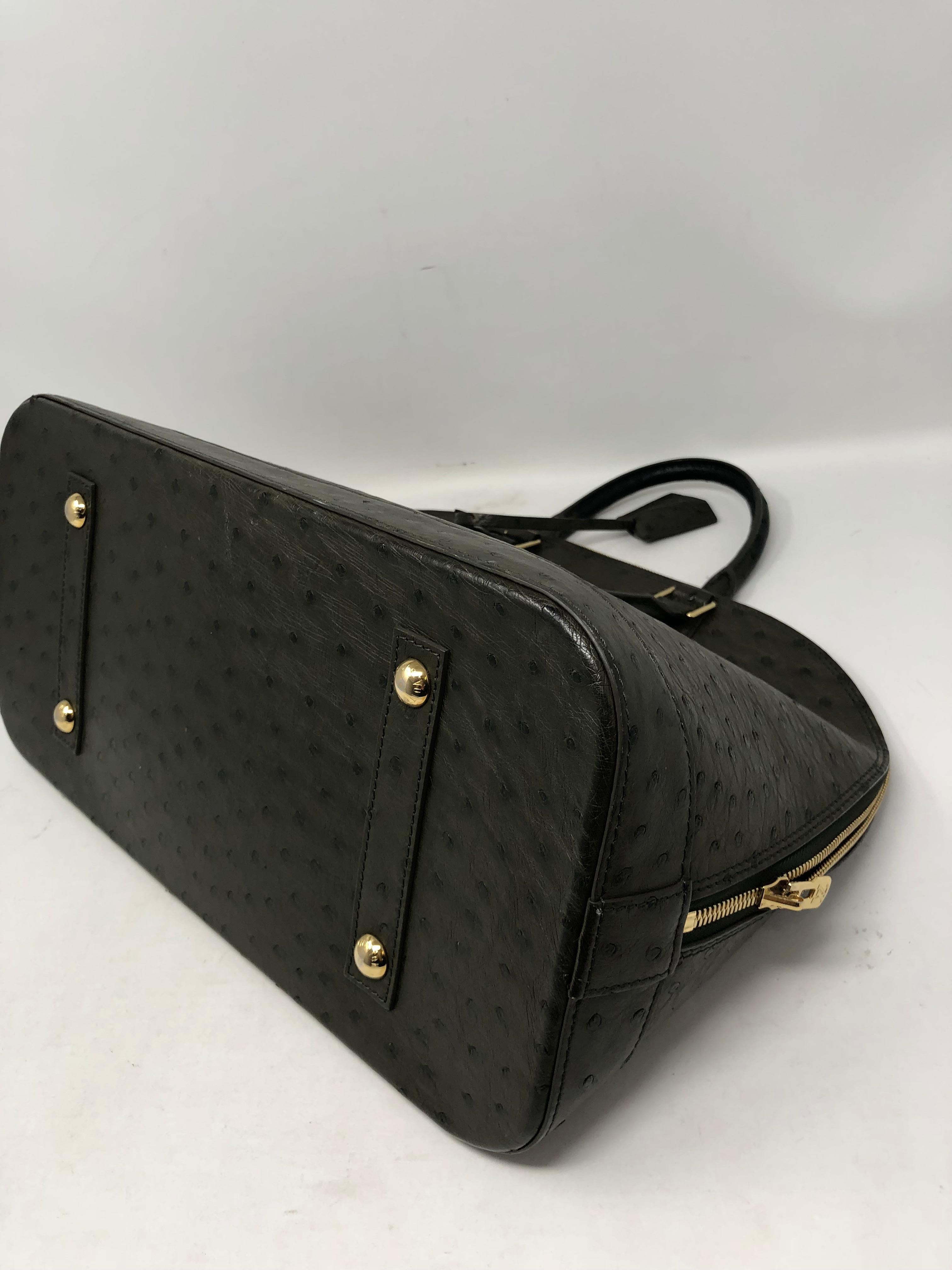 Louis Vuitton Ostrich Leather Alma Bag 3