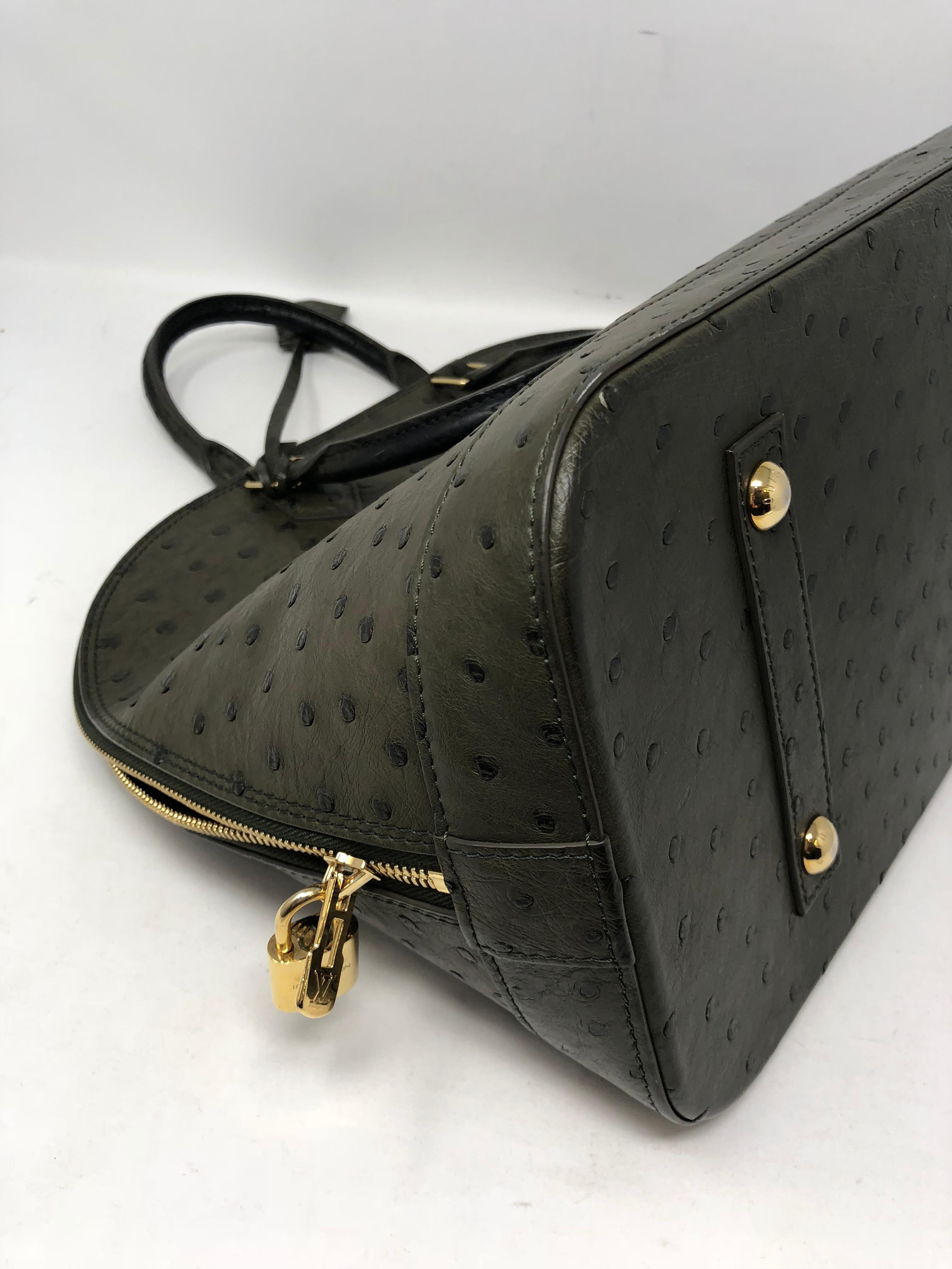 Louis Vuitton Ostrich Leather Alma Bag 2