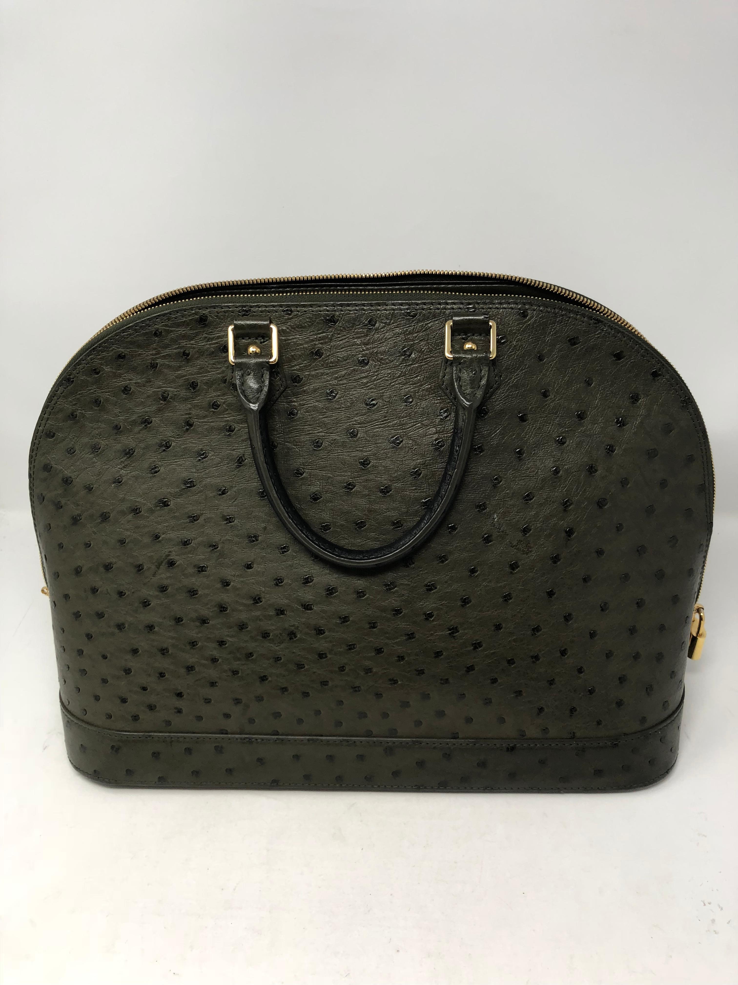 Louis Vuitton Ostrich Leather Alma Bag at 1stDibs | louis vuitton ...