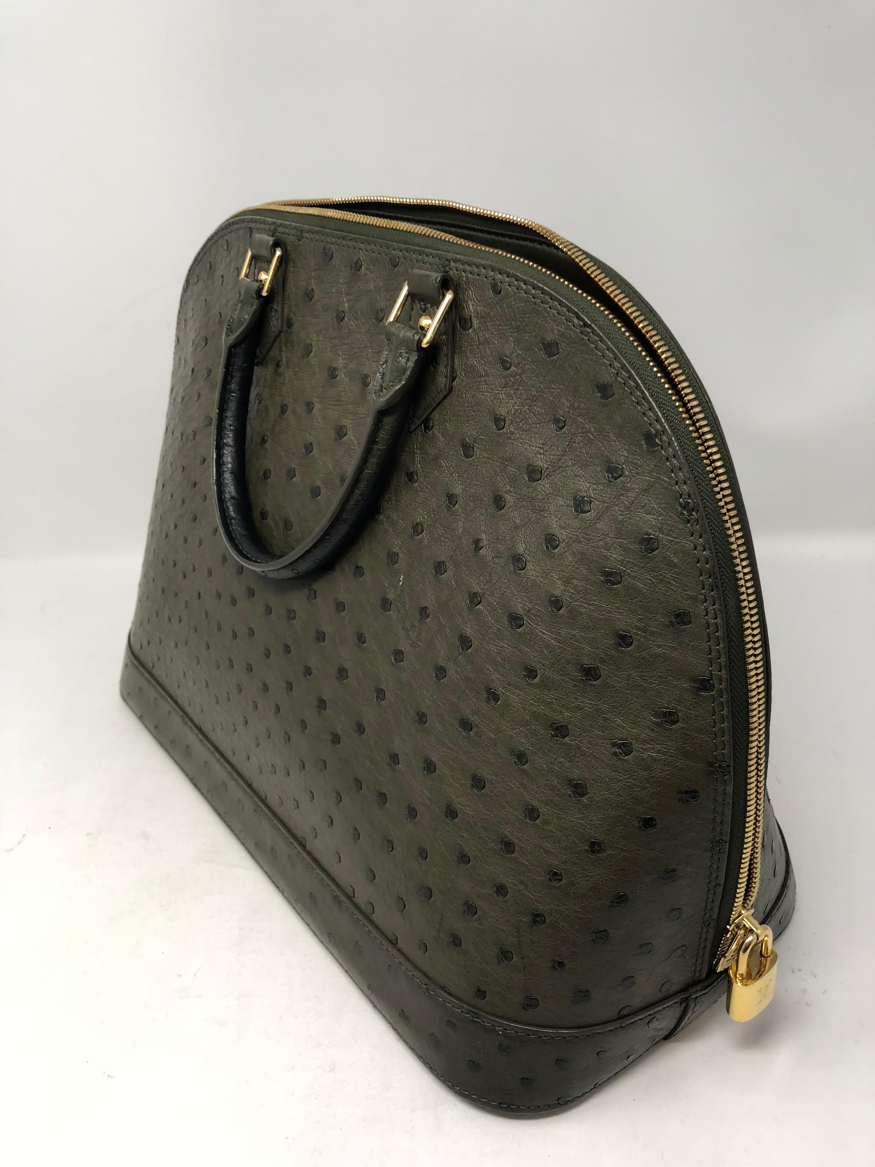 Women's or Men's Louis Vuitton Ostrich Leather Alma Bag