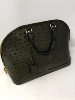 Louis Vuitton Ostrich Leather Alma Bag