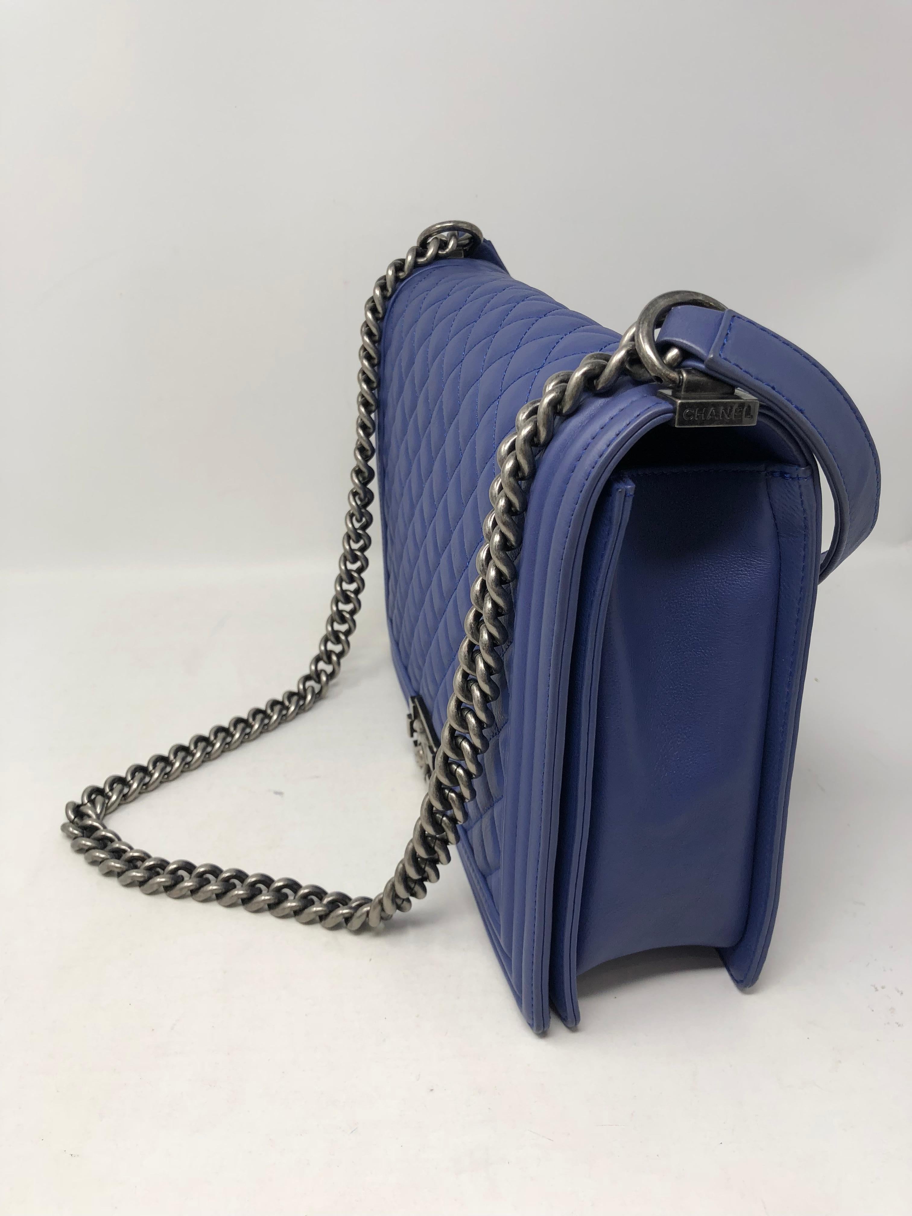 Chanel Blue Boy Bag 7