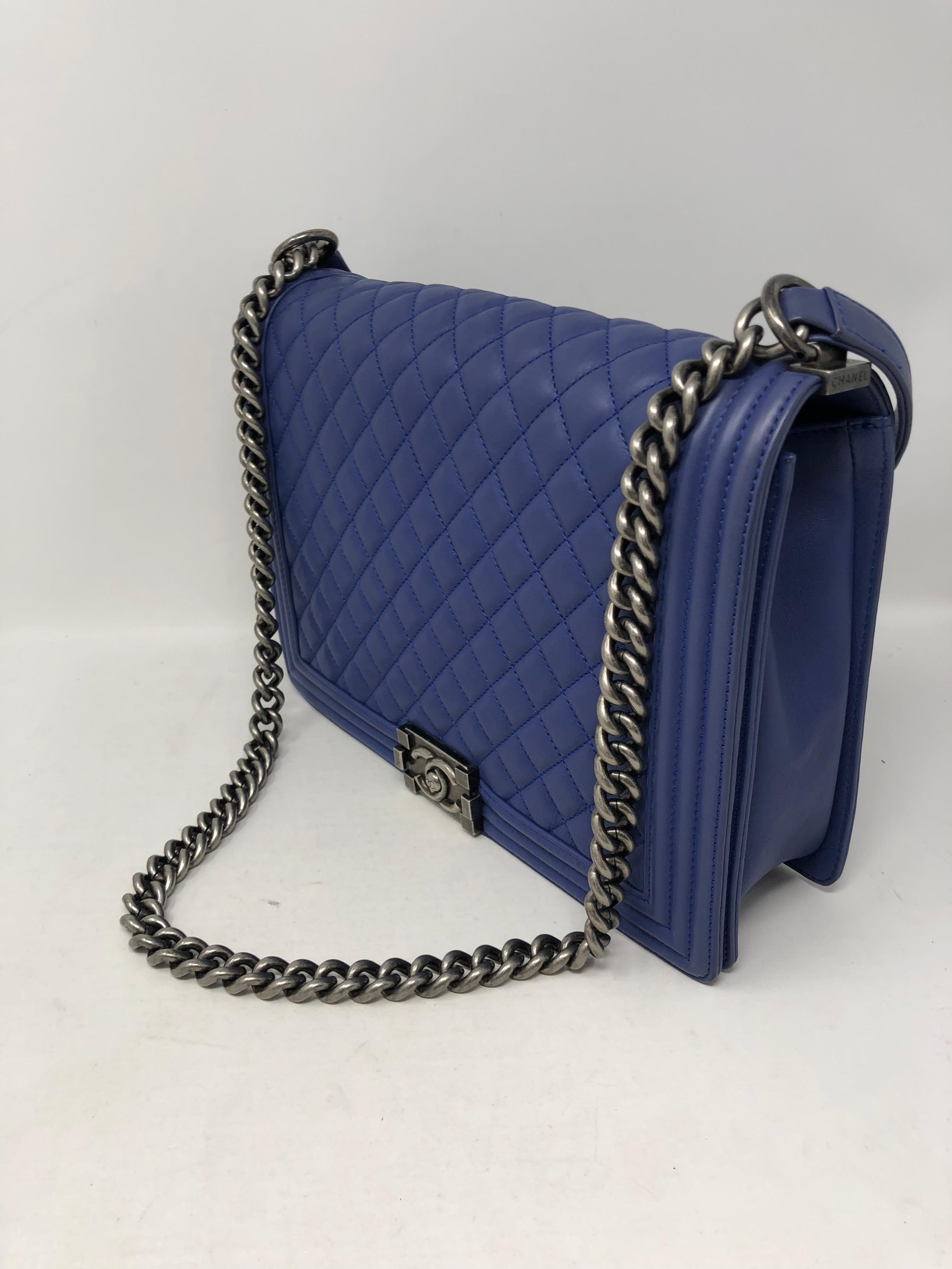 Chanel Blue Boy Bag 8
