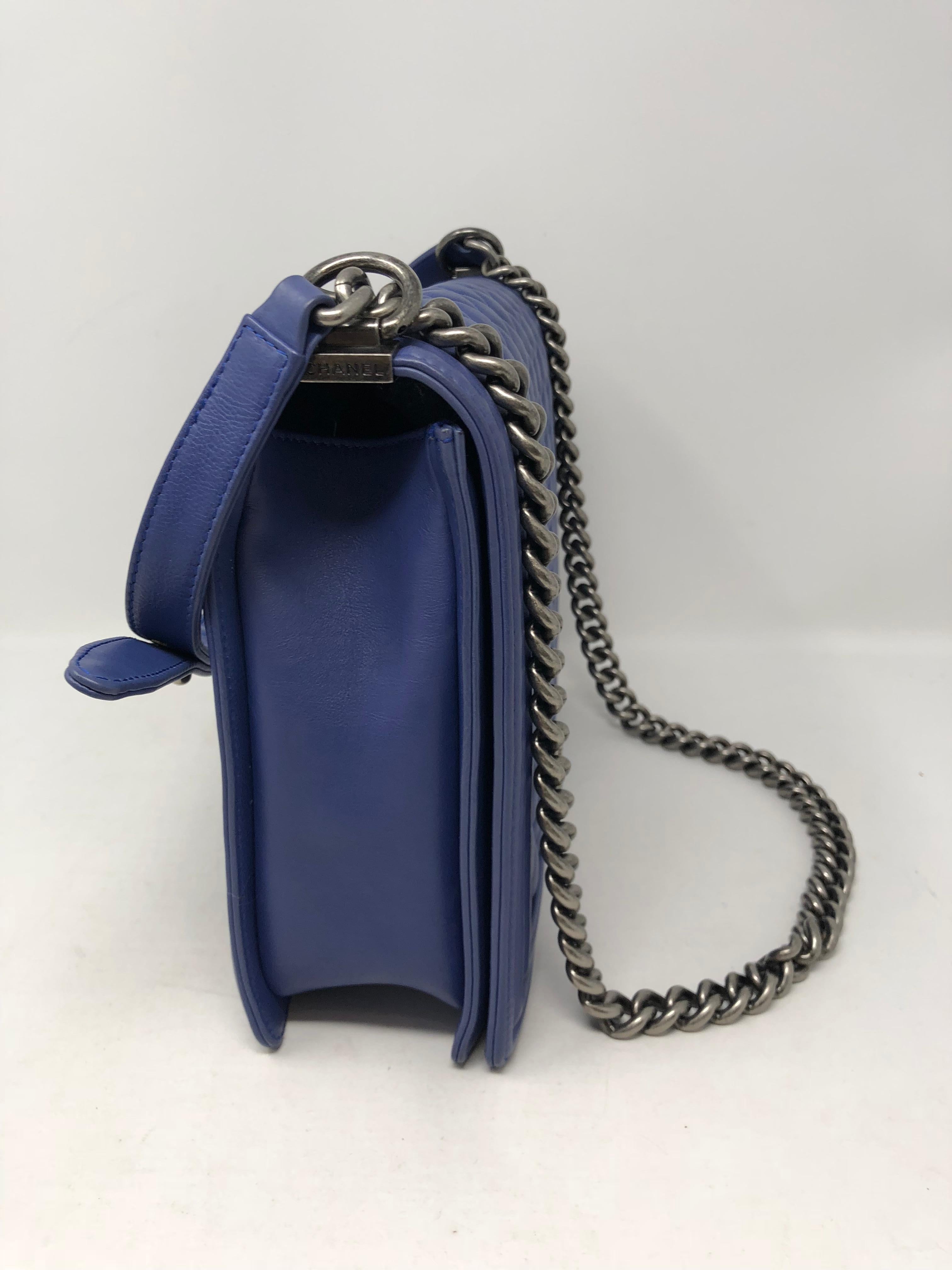 Chanel Blue Boy Bag 6