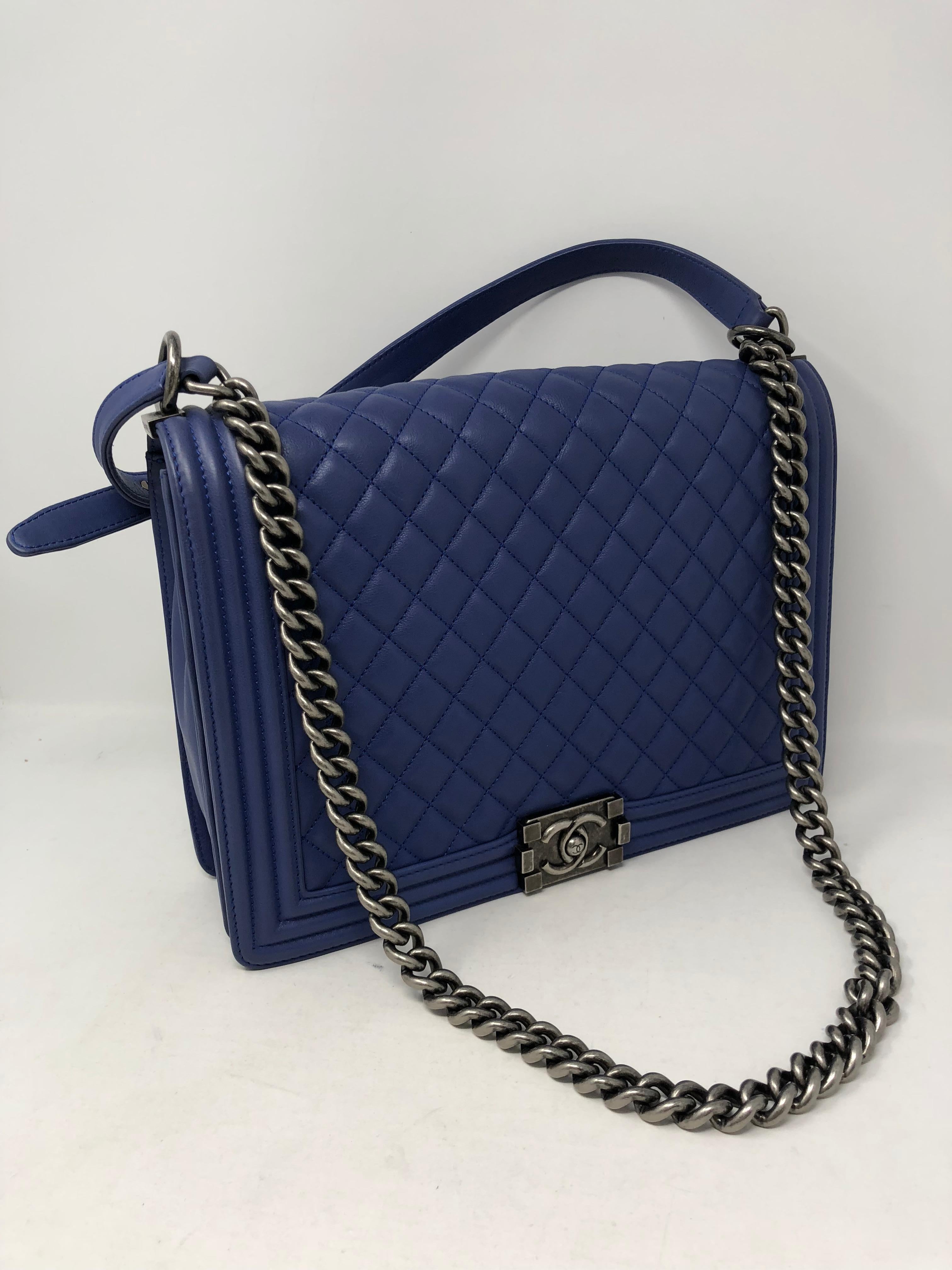Chanel Blue Boy Bag 5