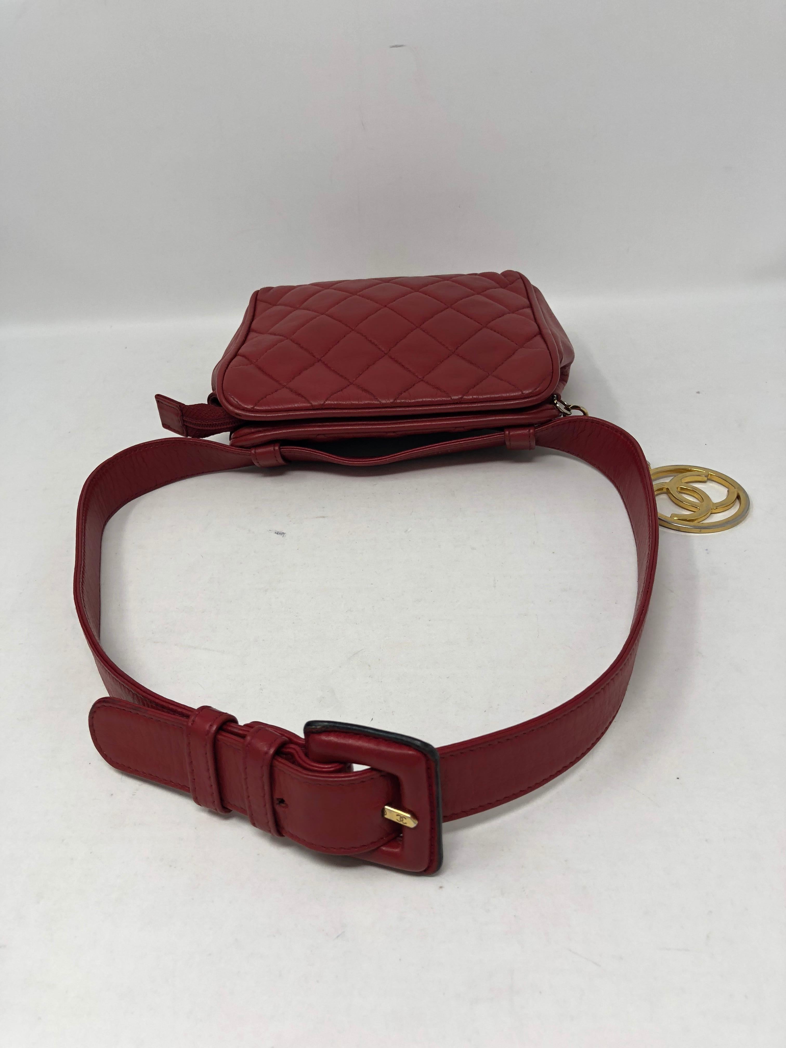 Red Chanel Fanny Pack/ Belt 3