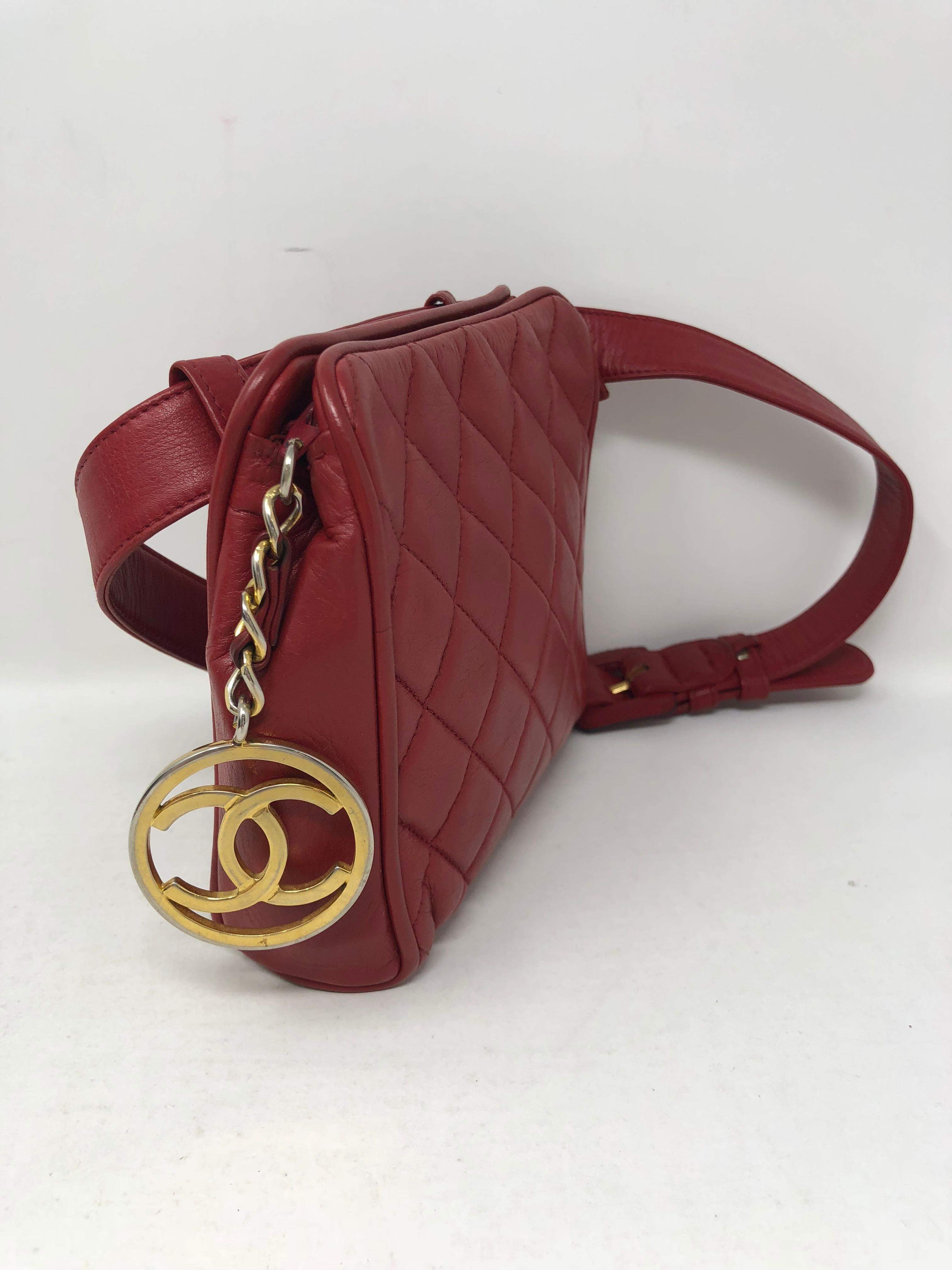 Red Chanel Fanny Pack/ Belt 1