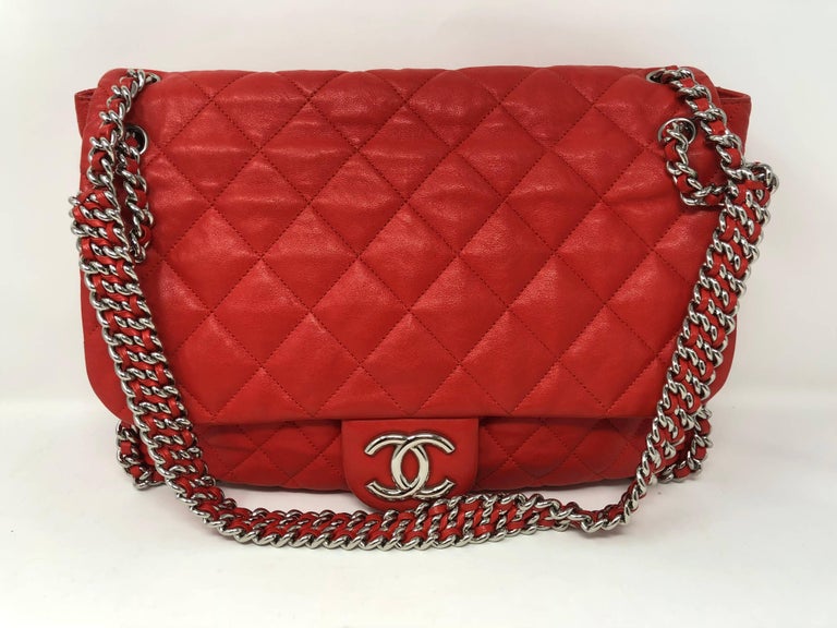 Chanel Red Chain Around Bag at 1stDibs | chanel chain around bag ...
