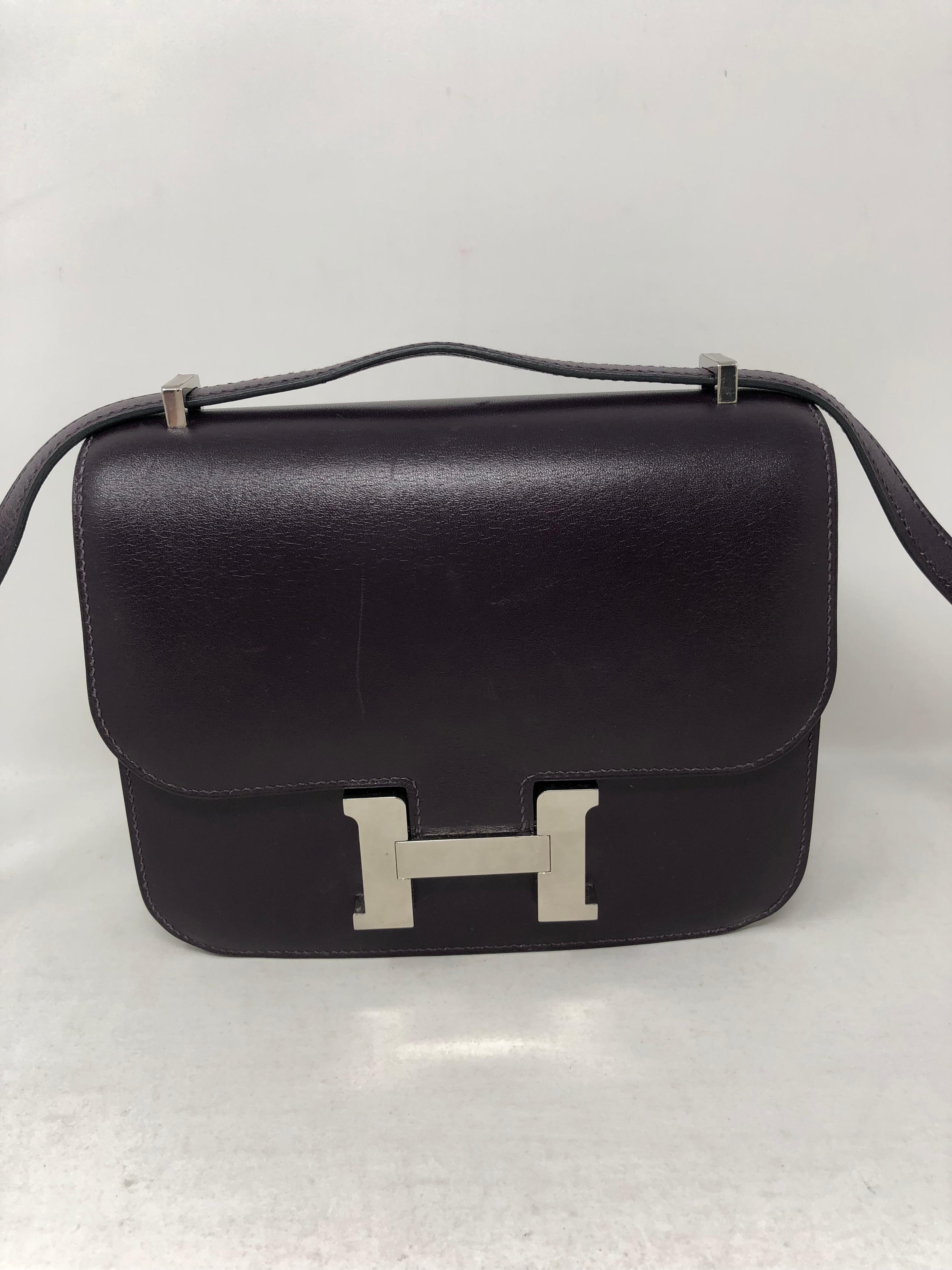 Women's or Men's Hermes Mini Constance 18 Purple Bag