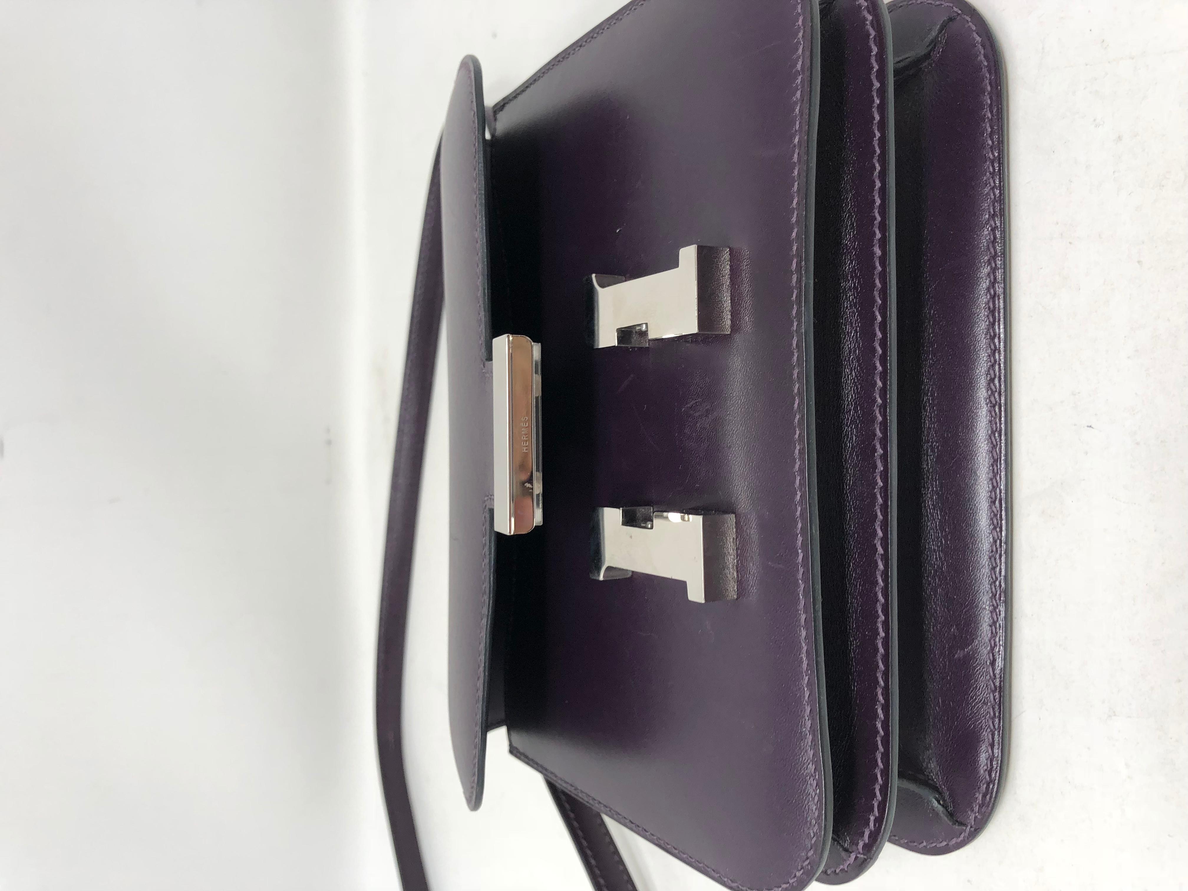 Hermes Mini Constance 18 Purple Bag 5