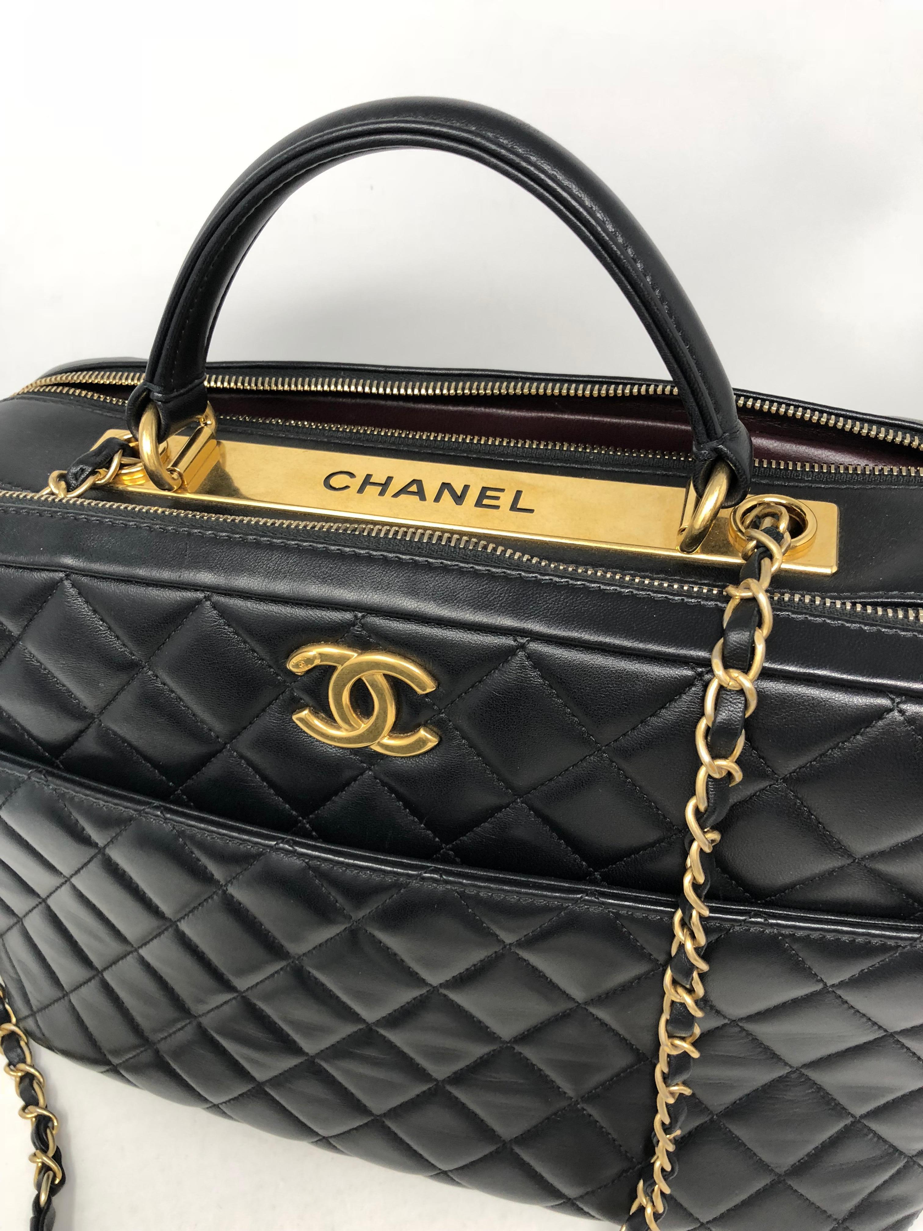 Chanel Black Trendy CC Bowling Bag  4