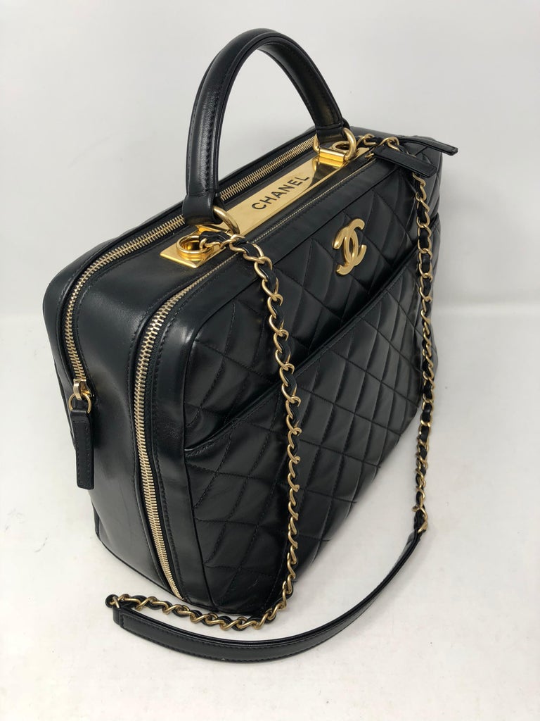 Chanel Black Trendy CC Bowling Bag at 1stDibs