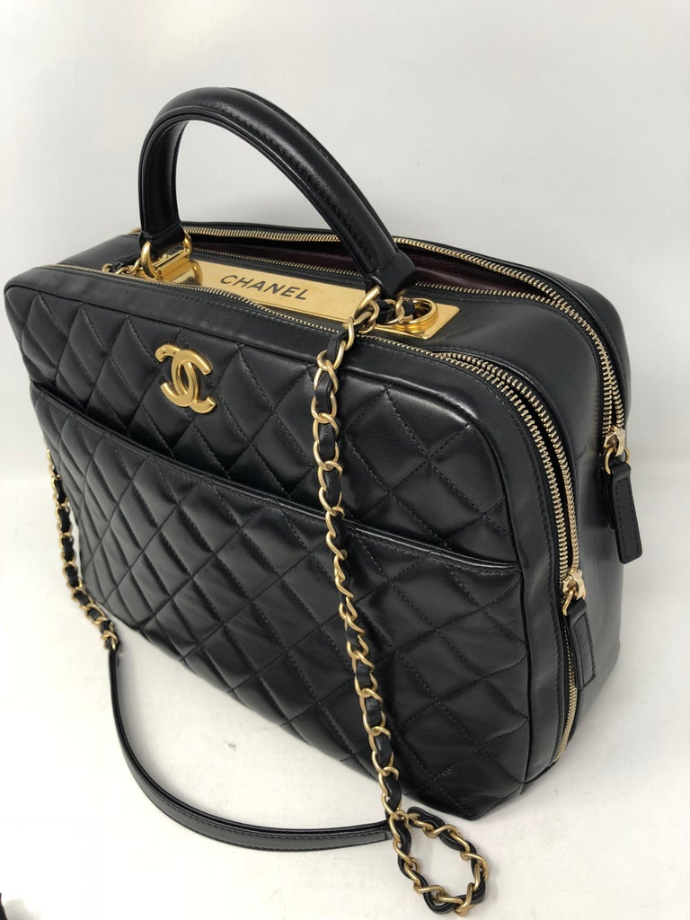 Chanel Black Trendy CC Bowling Bag at 1stDibs chanel trendy cc