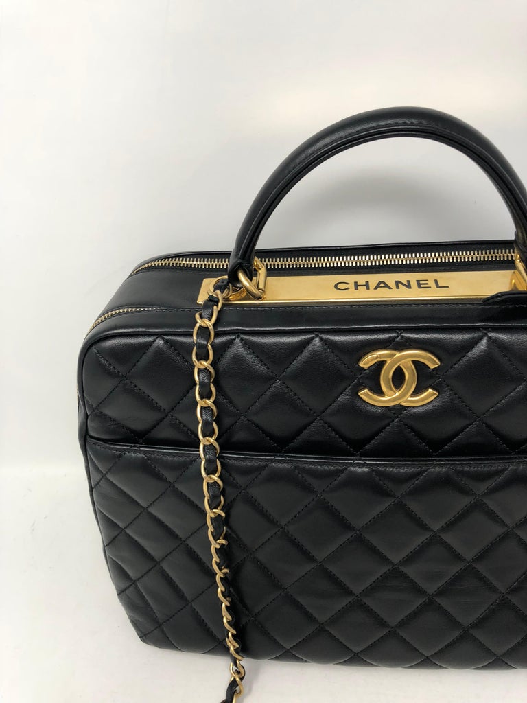 Chanel Black Trendy CC Bowling Bag at 1stDibs