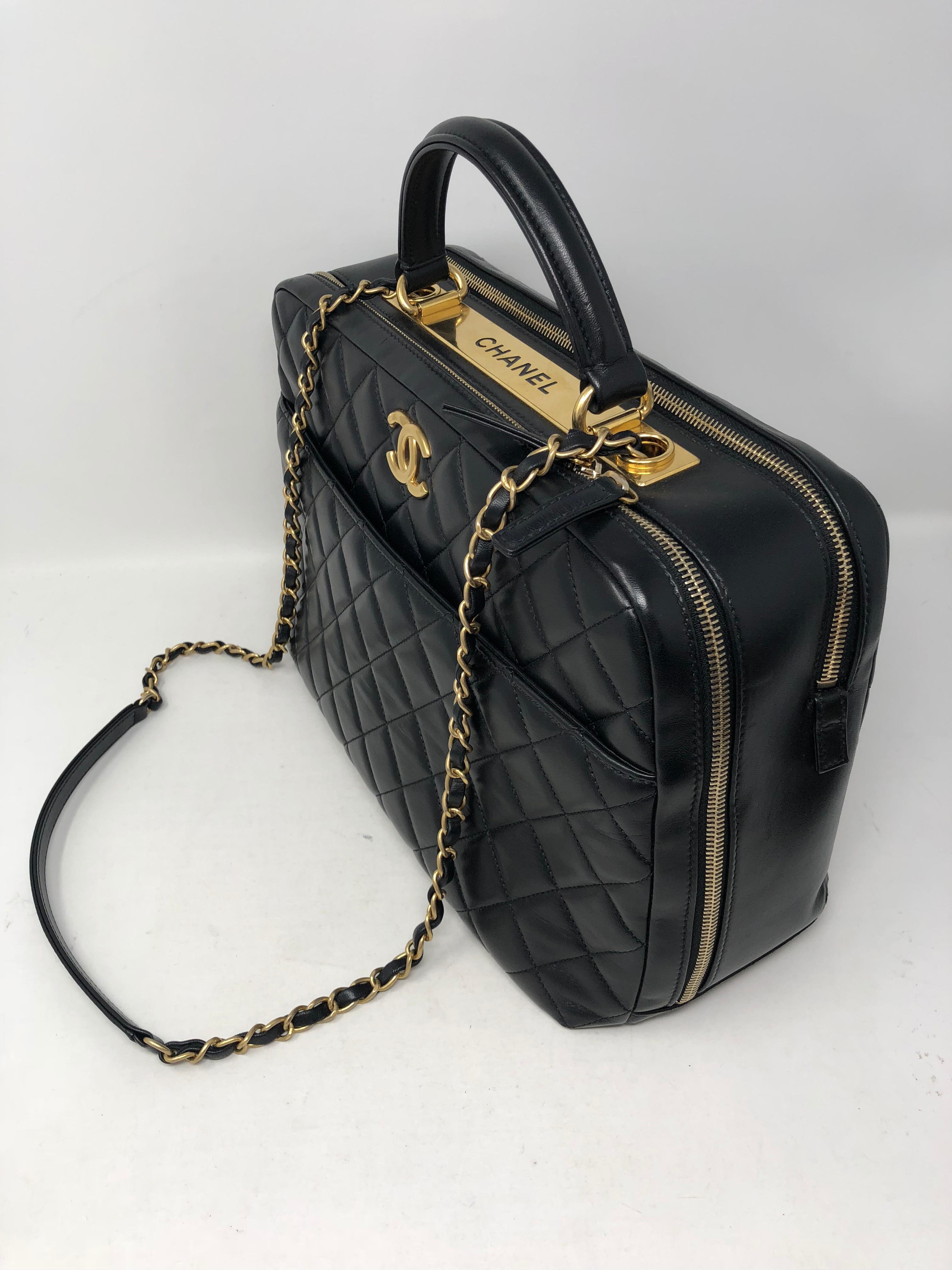 Chanel Black Trendy CC Bowling Bag  In Excellent Condition In Athens, GA