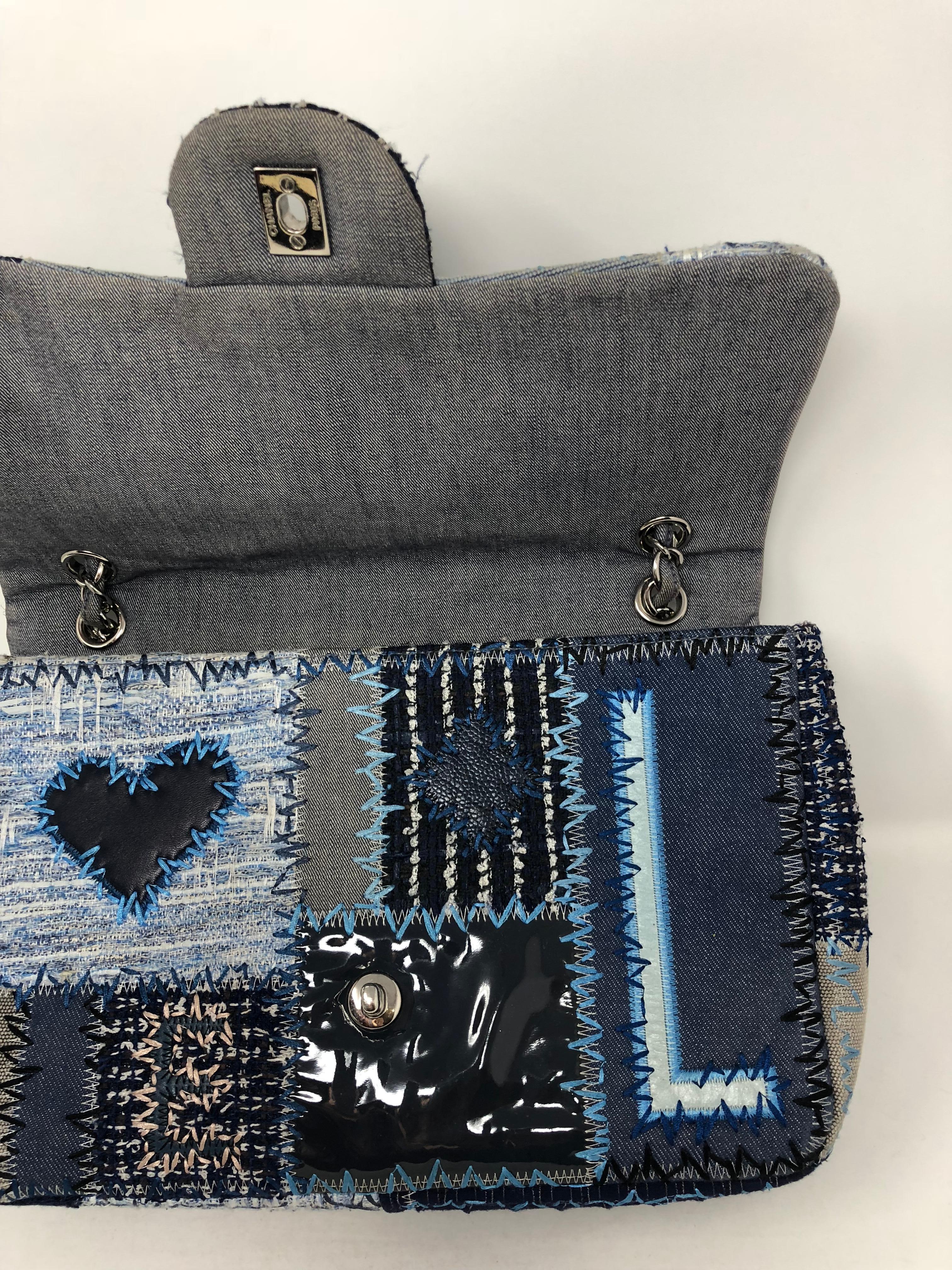Chanel Denim Patchwork Bag In Good Condition In Athens, GA