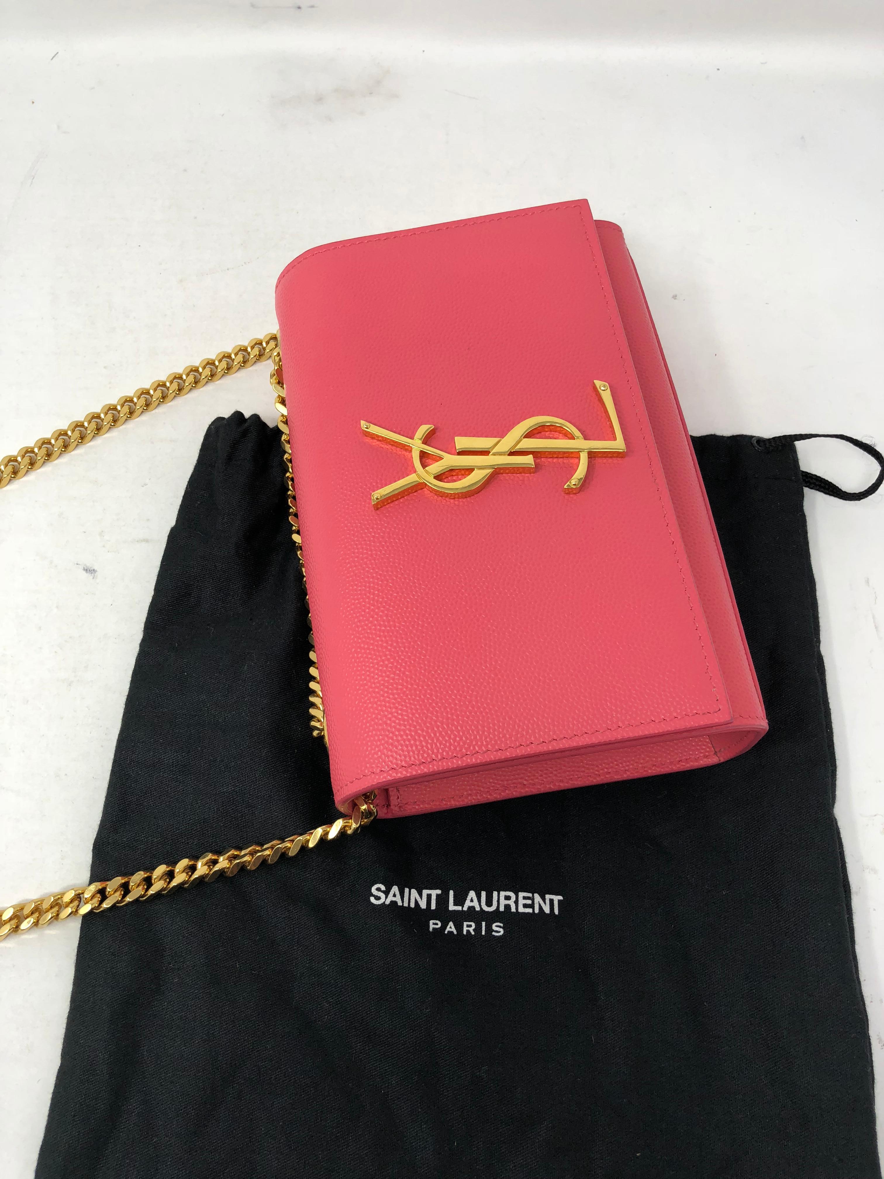 YSL Mini Pink Crossbody  In Excellent Condition In Athens, GA