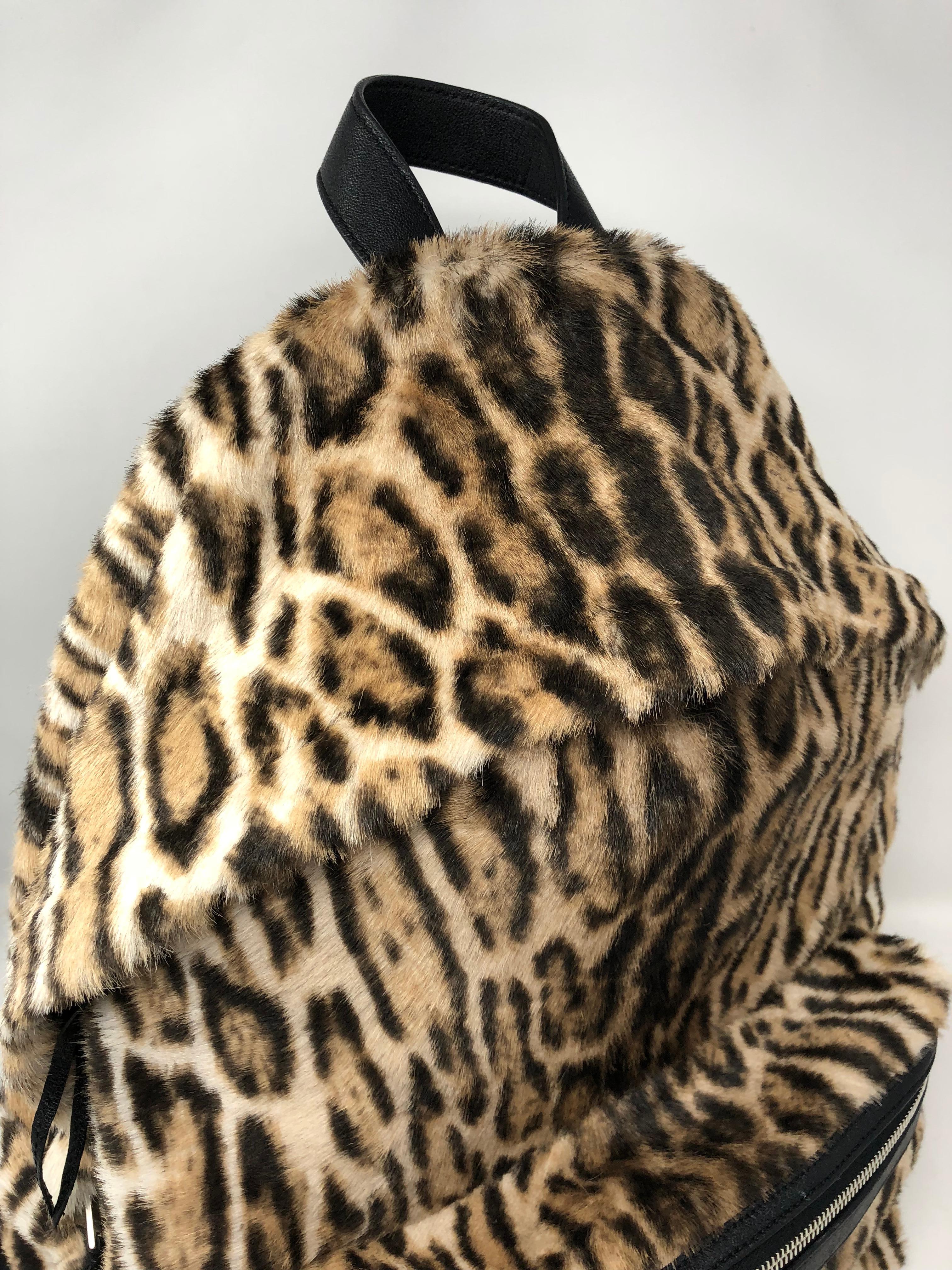 saint laurent leopard backpack