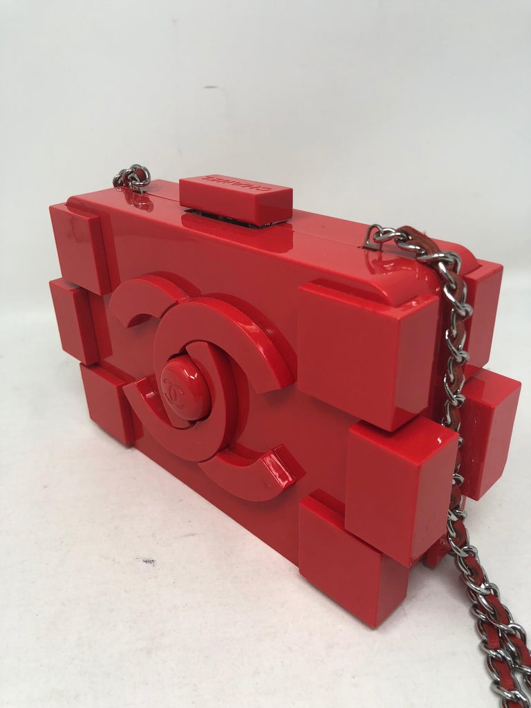Chanel Red Lego Clutch For Sale at 1stdibs