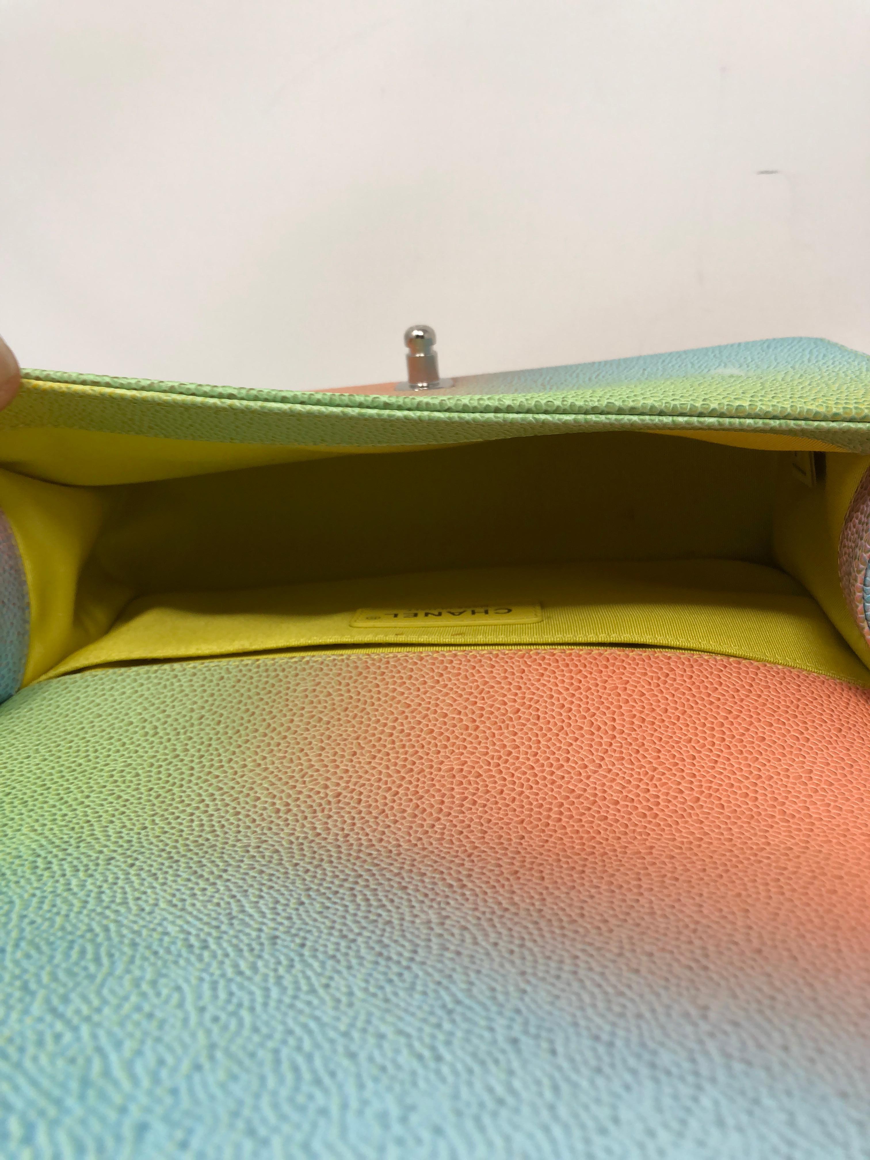 Chanel Rainbow Boy Bag In Excellent Condition In Athens, GA
