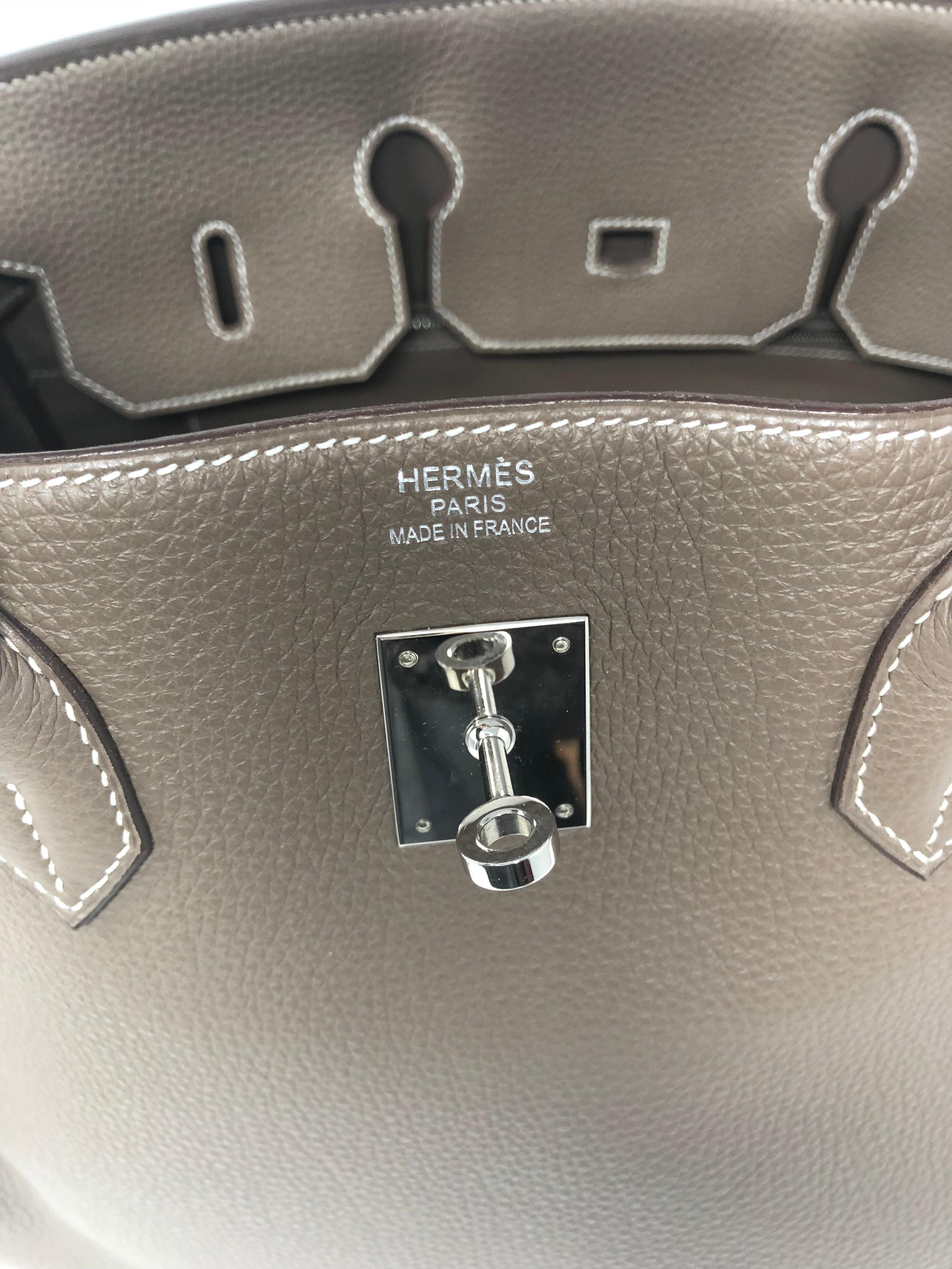 Hermes Birkin 40 Etoupe Togo Leather 1