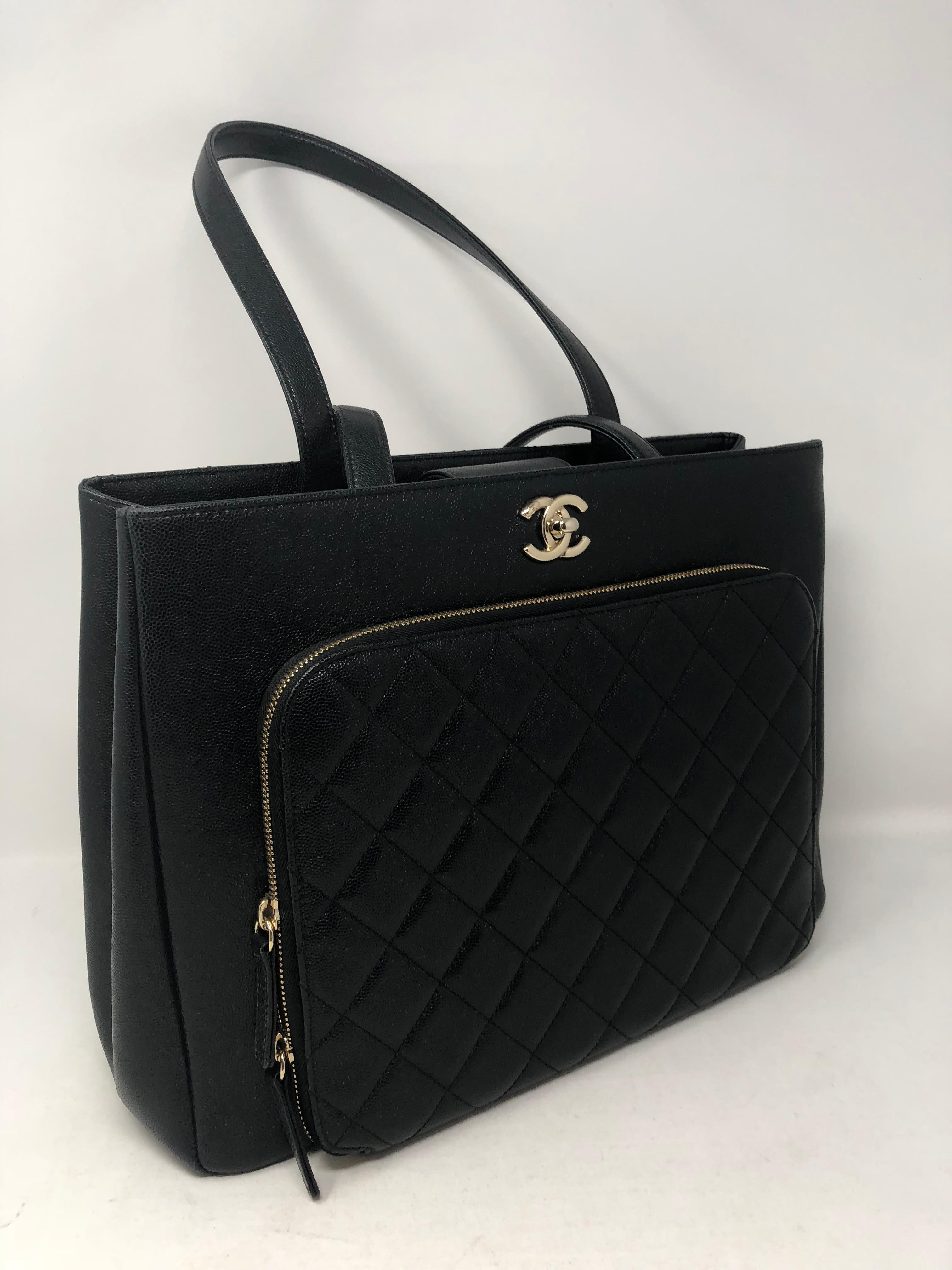 Chanel Large Busimess Affinity Shopping Tote in Black Caviar leather. Gold hardware. Like new condition. Brand new style for 2017. The most wanted bag in caviar. A great work bag for all your papers, etc. Guaranteed authentic. 