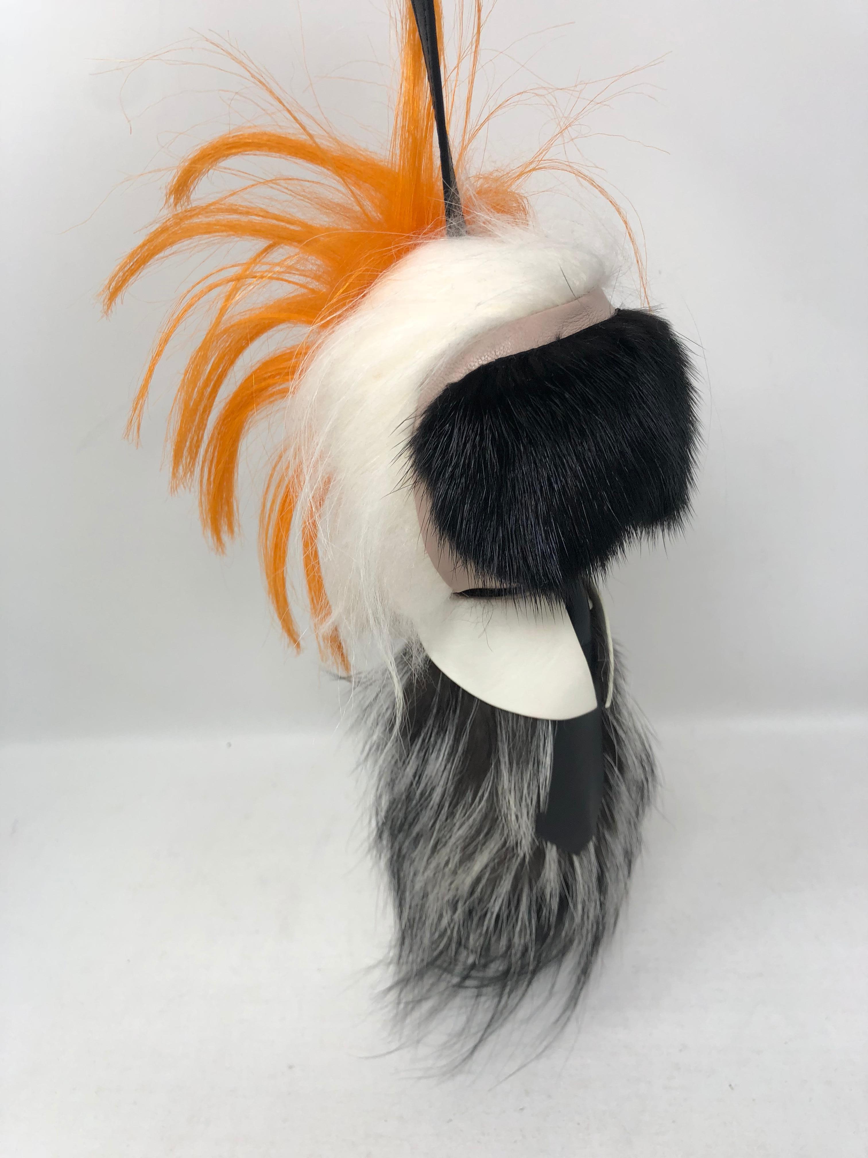 Fendi Fur Karlito Keychain Holder. Over 600 on a waitlist for this iconic key holder representing Karl Lagerfeld. Brand new condition. A collector's piece. Own it now. Guaranteed authentic. 