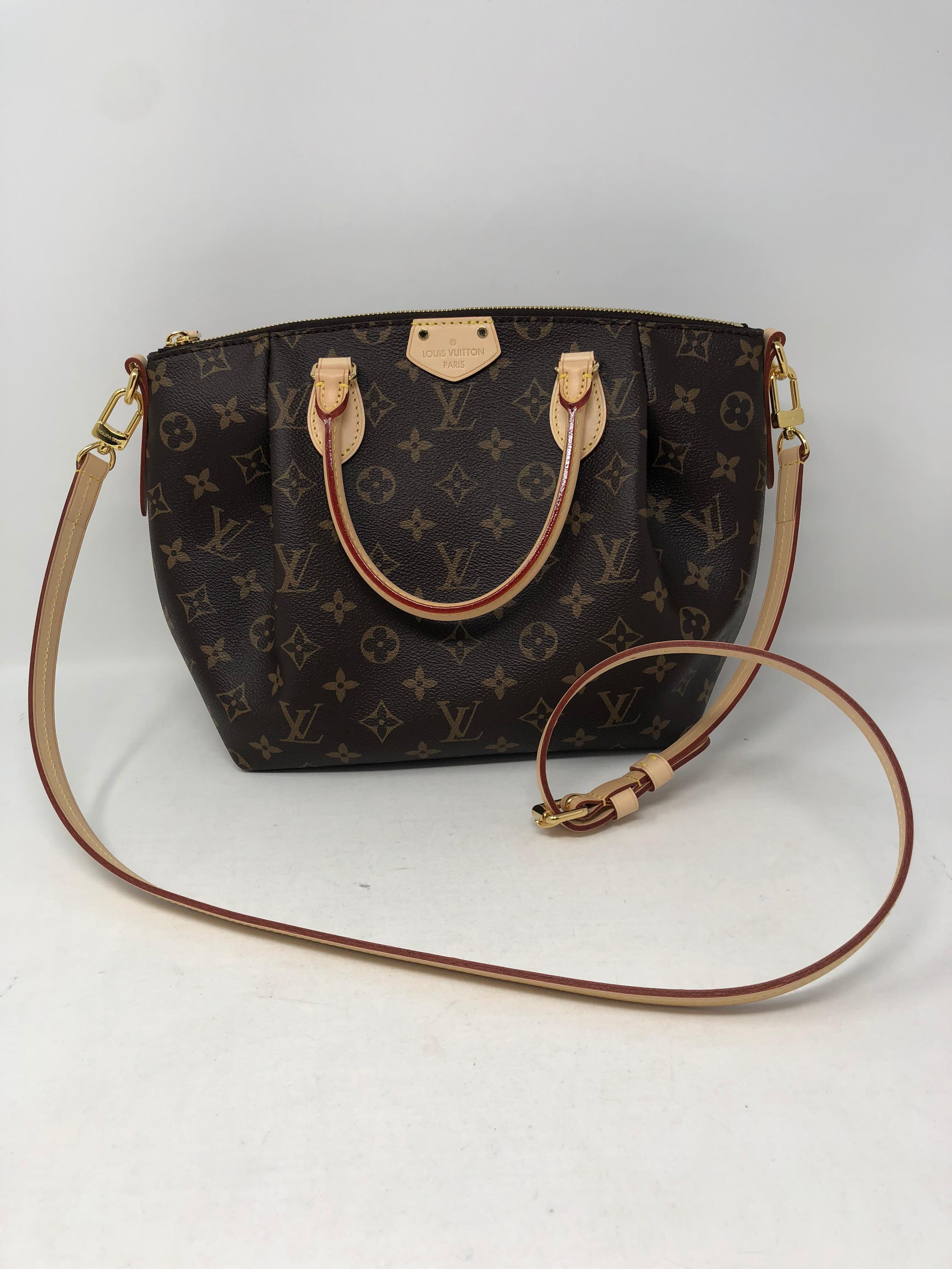 Louis Vuitton Turenne PM in monogram. Sold out at LV. Limited. A favorite style among LV lovers. Zippered top style tote and attachable strap that is also adjustable. Hard to find. Brand new and includes dust cover and box. Guaranteed authentic. 
