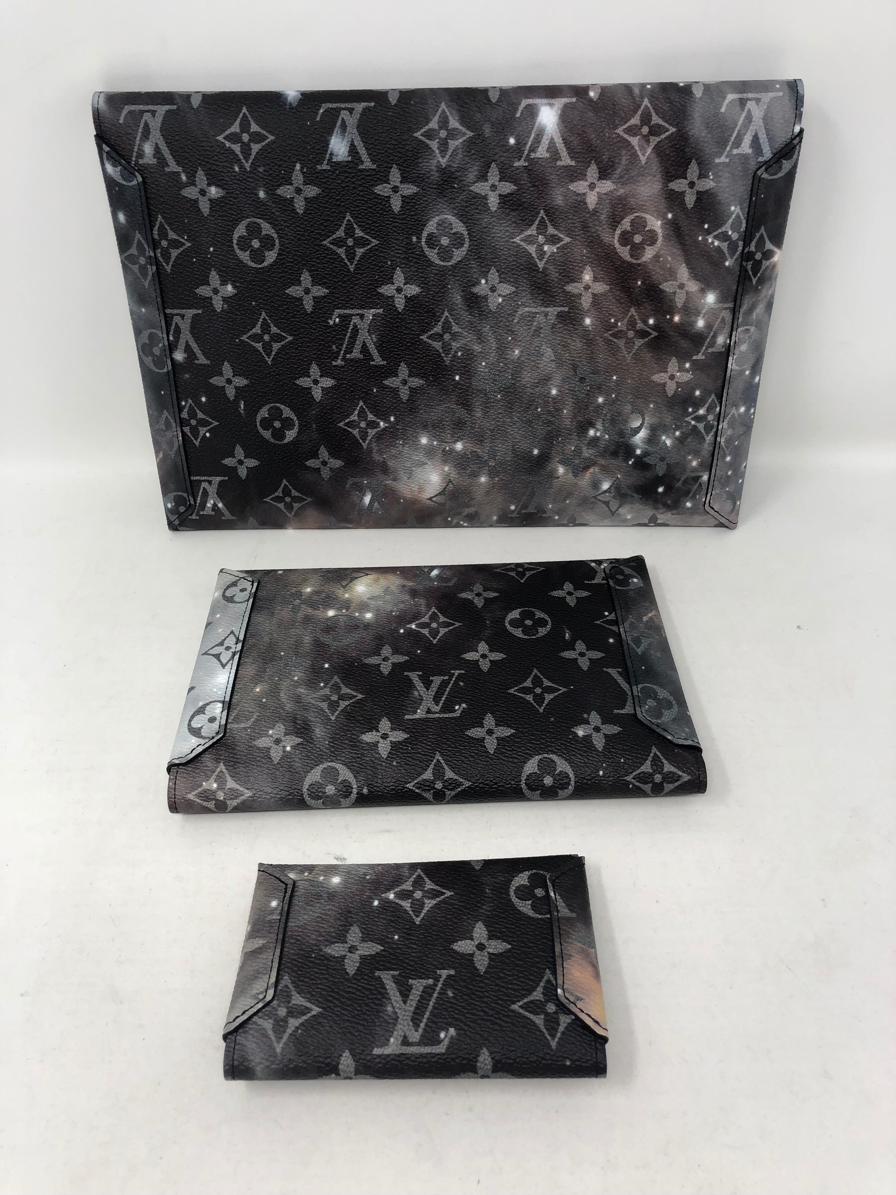 Black Louis Vuitton Pochette Alpha Monogram Galaxy 