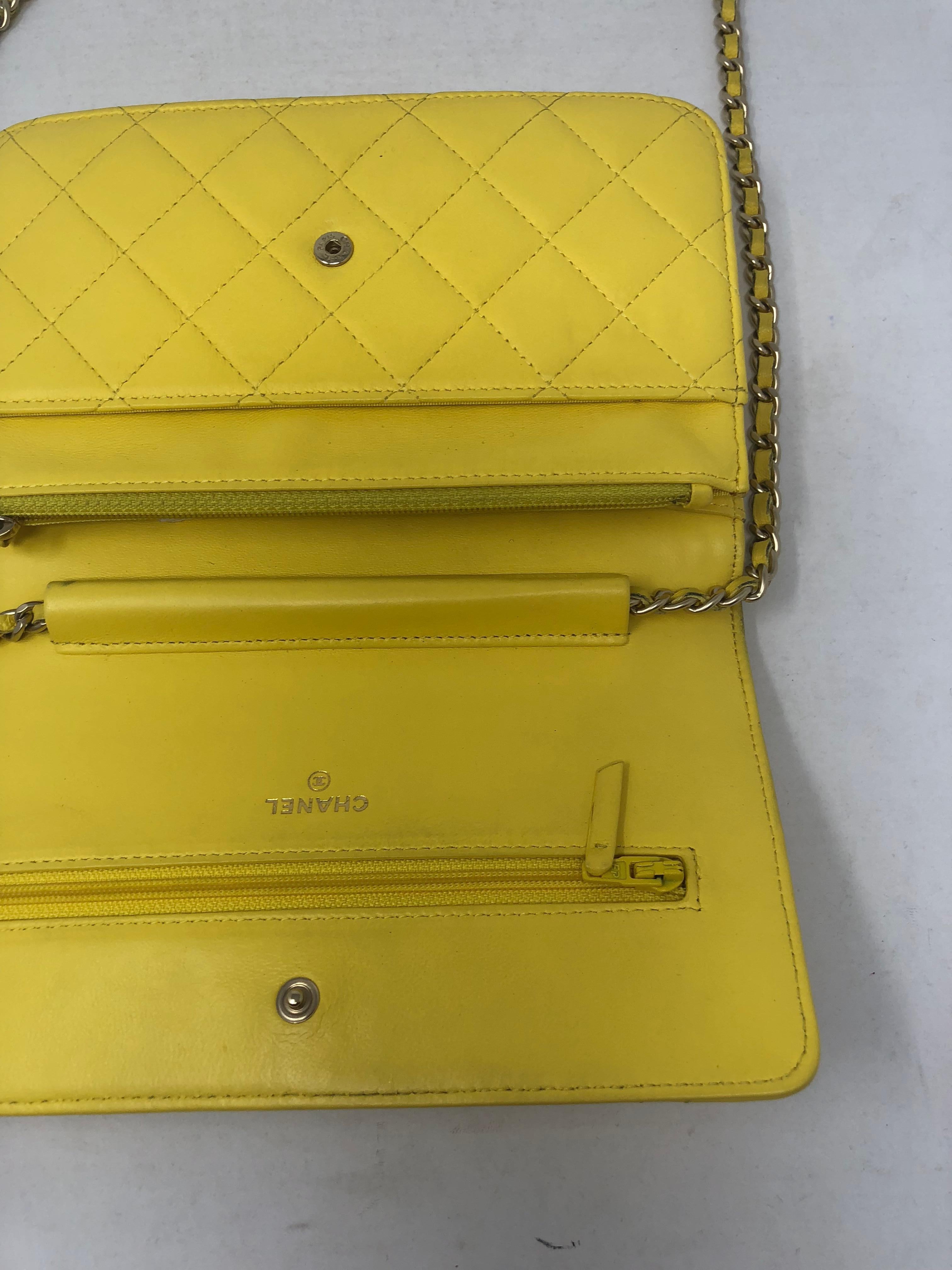 Chanel Yellow Wallet on Chain 4