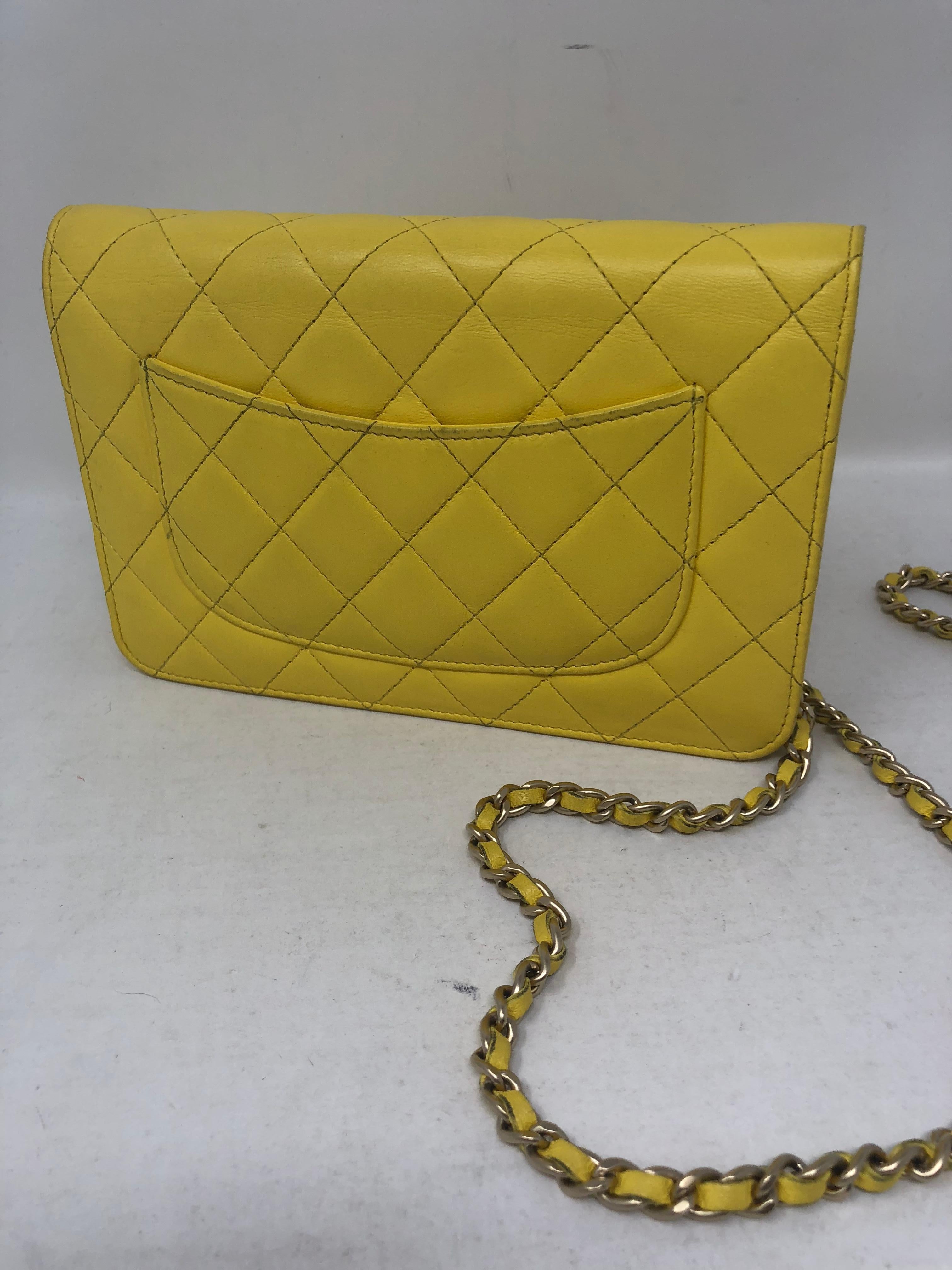 Chanel Yellow Wallet on Chain 2
