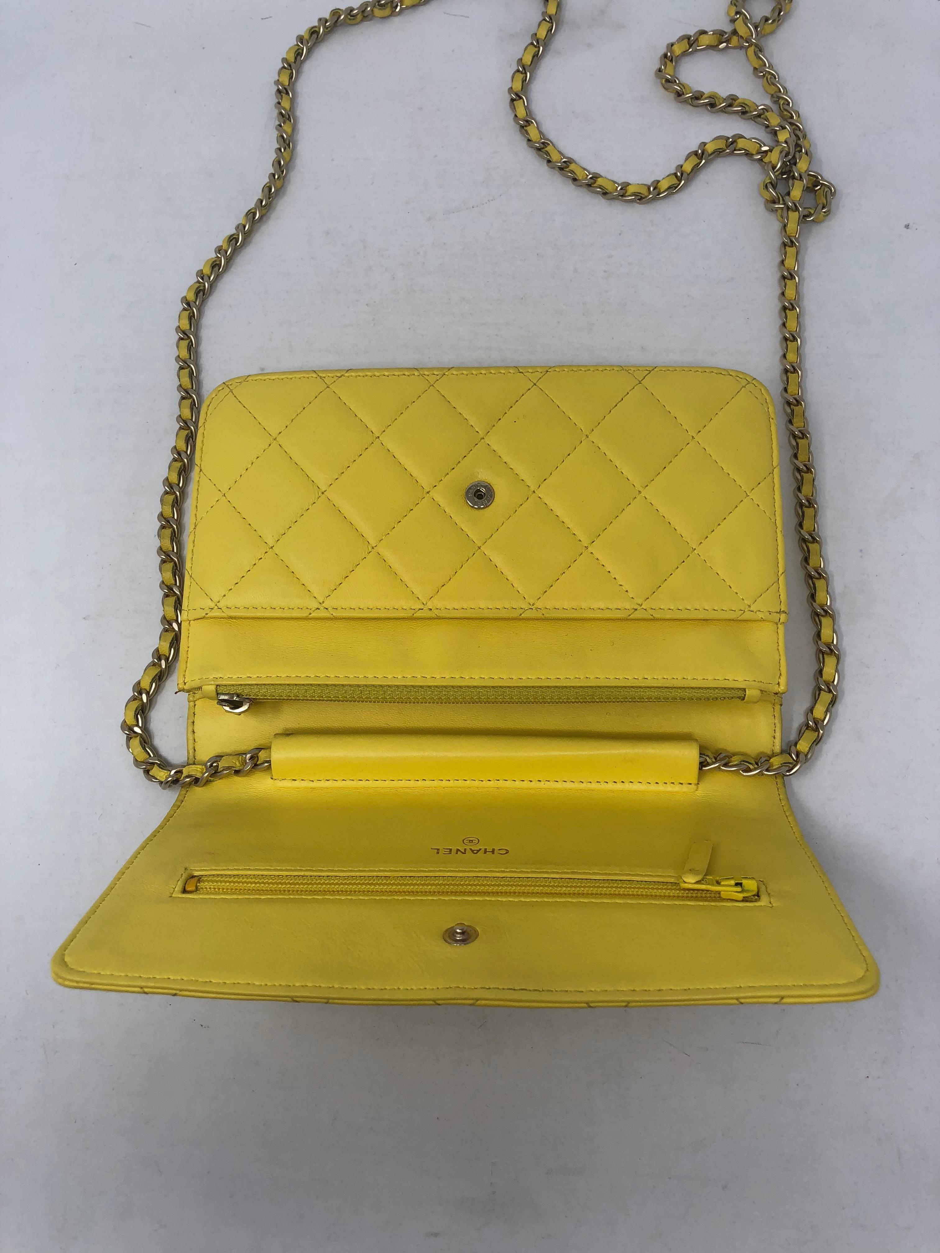 Chanel Yellow Wallet on Chain 3