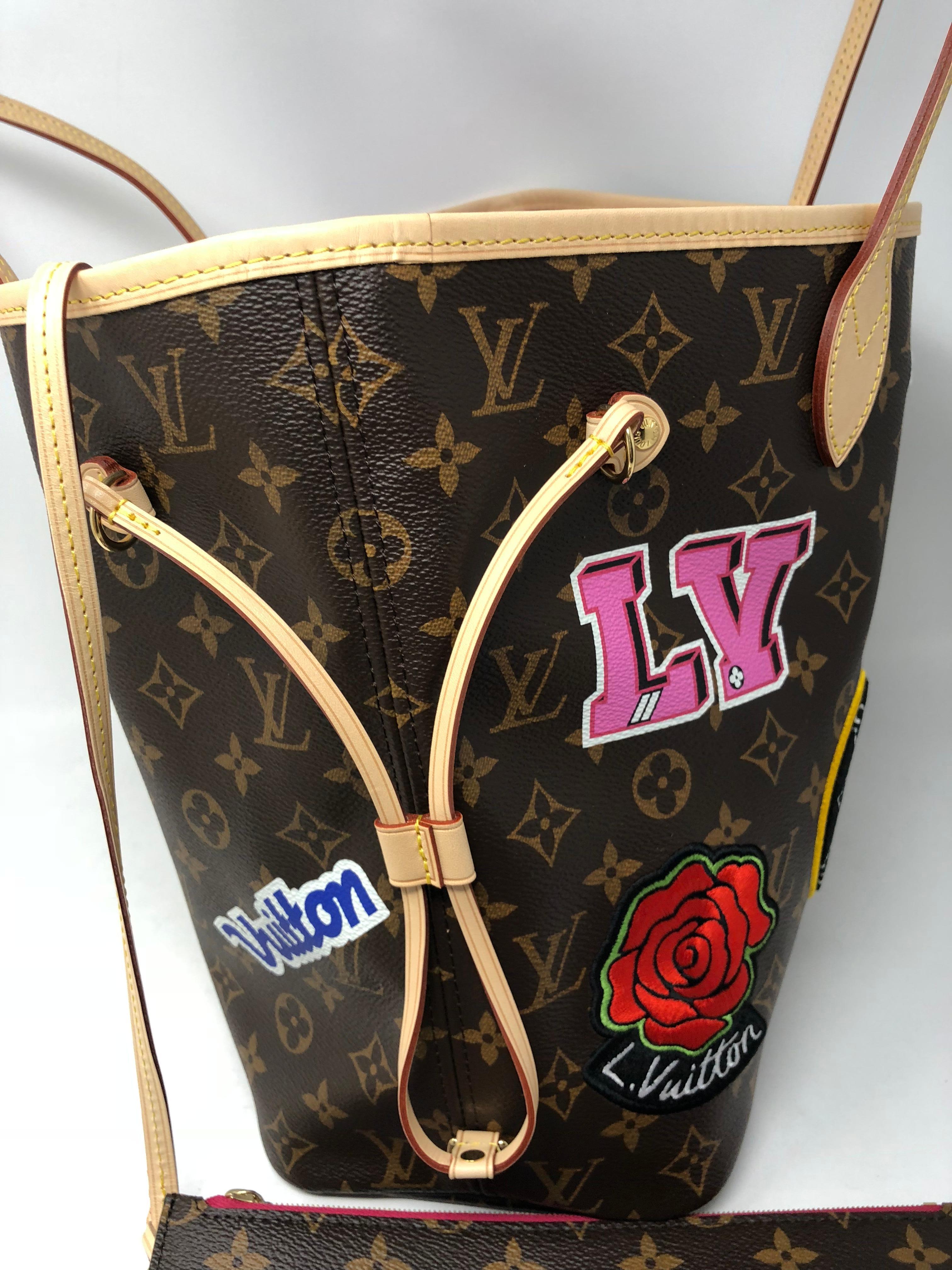 Louis Vuitton Neverfull The Patches Collection 2018 In New Condition In Athens, GA