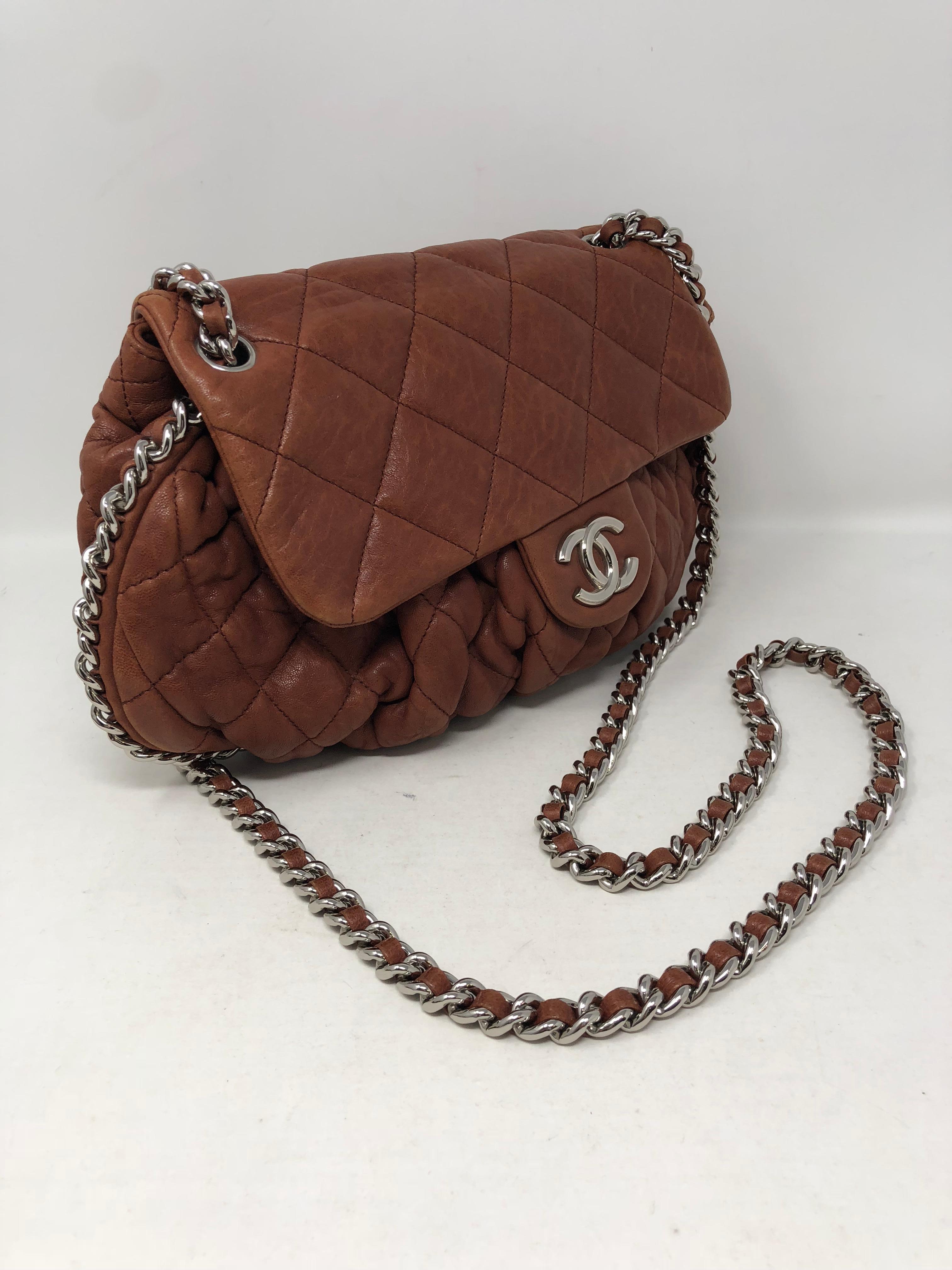Brown Chanel Chain Around Crossbody Bag 