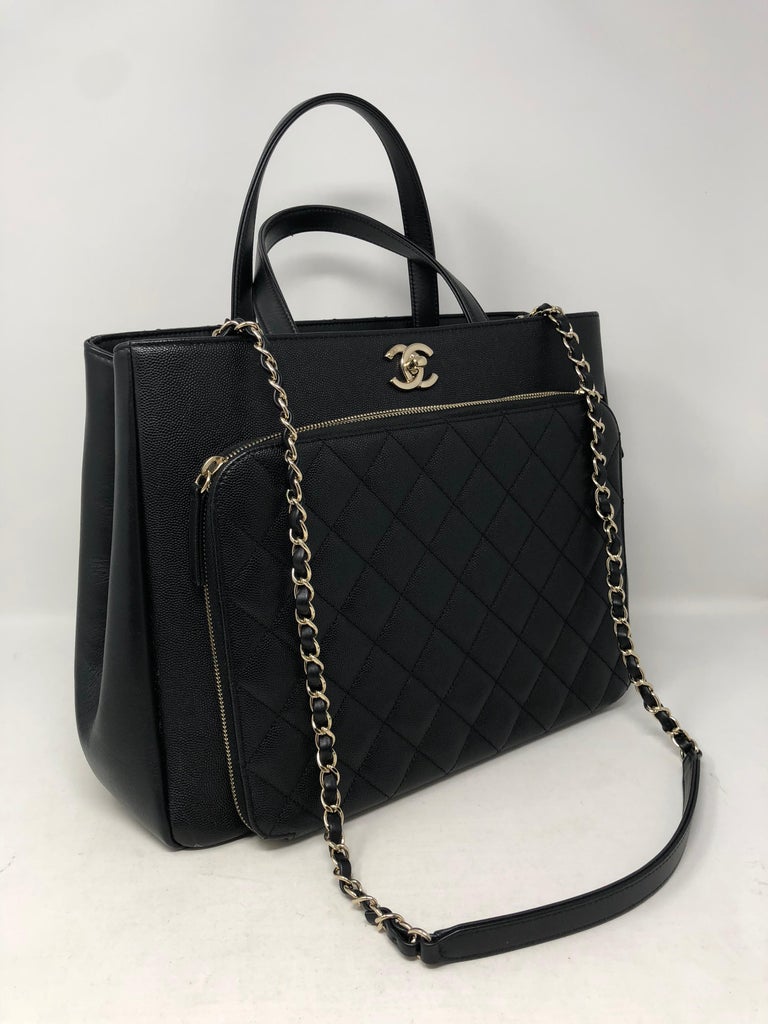 Chanel Black Affinity Bag at 1stDibs | chanel affinity bag, chanel work bag