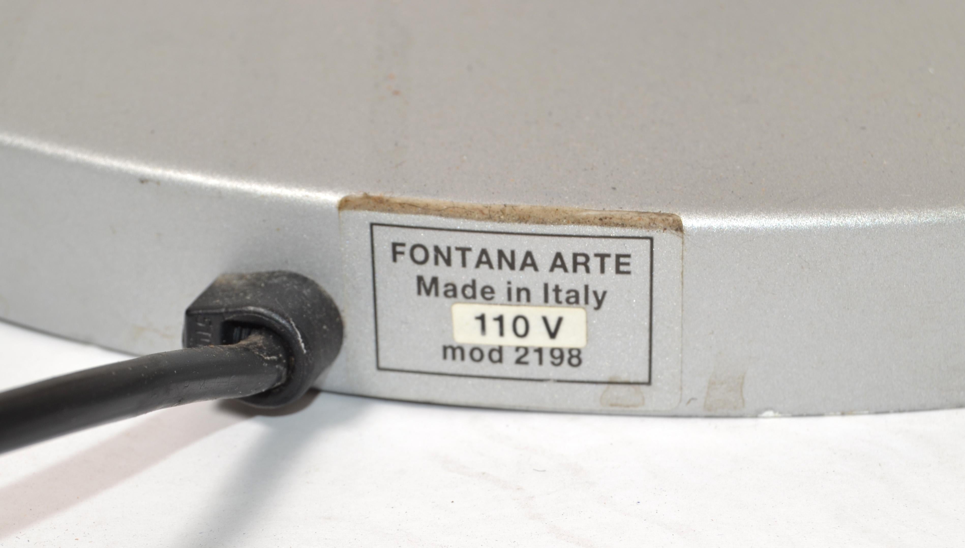  Archivio Storico Fontana Arte Aluminium-Stehlampe, Birnenbaum-Stehlampe aus geblasenem Glas, Italien   im Angebot 7