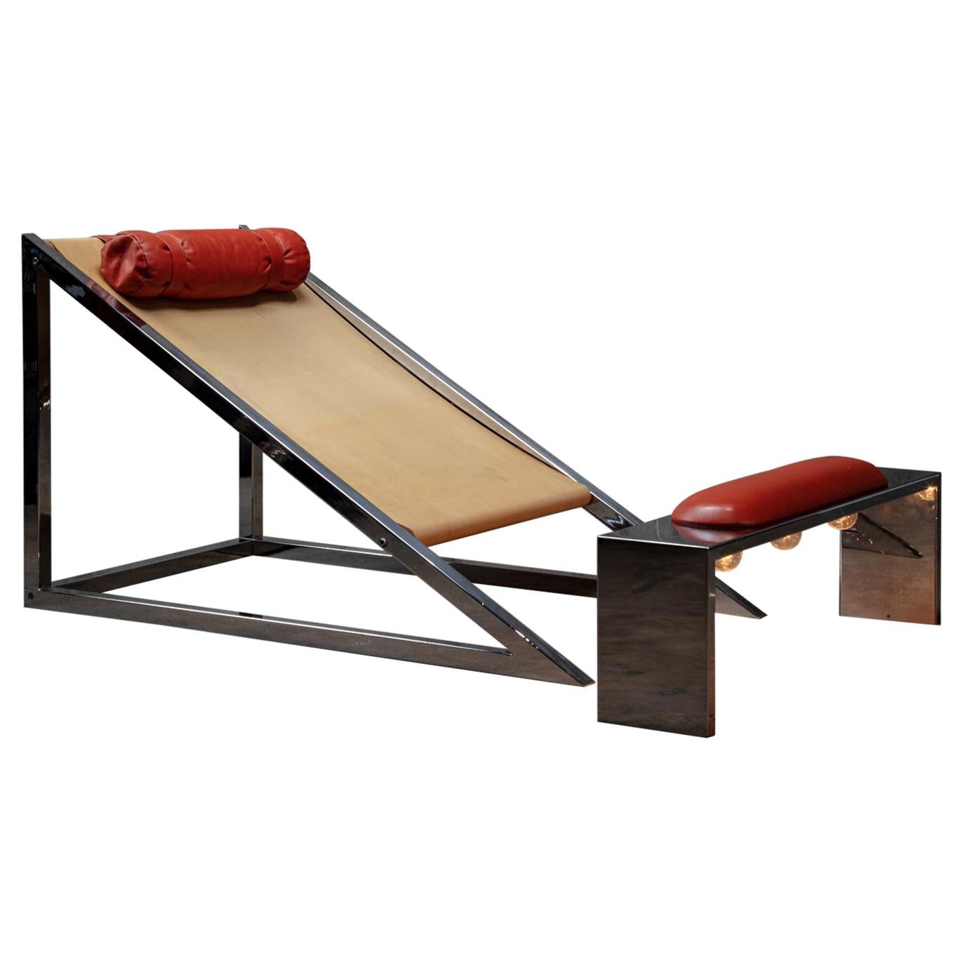 Chaise et pouf Archizoom Associati pour Poltrona Mies