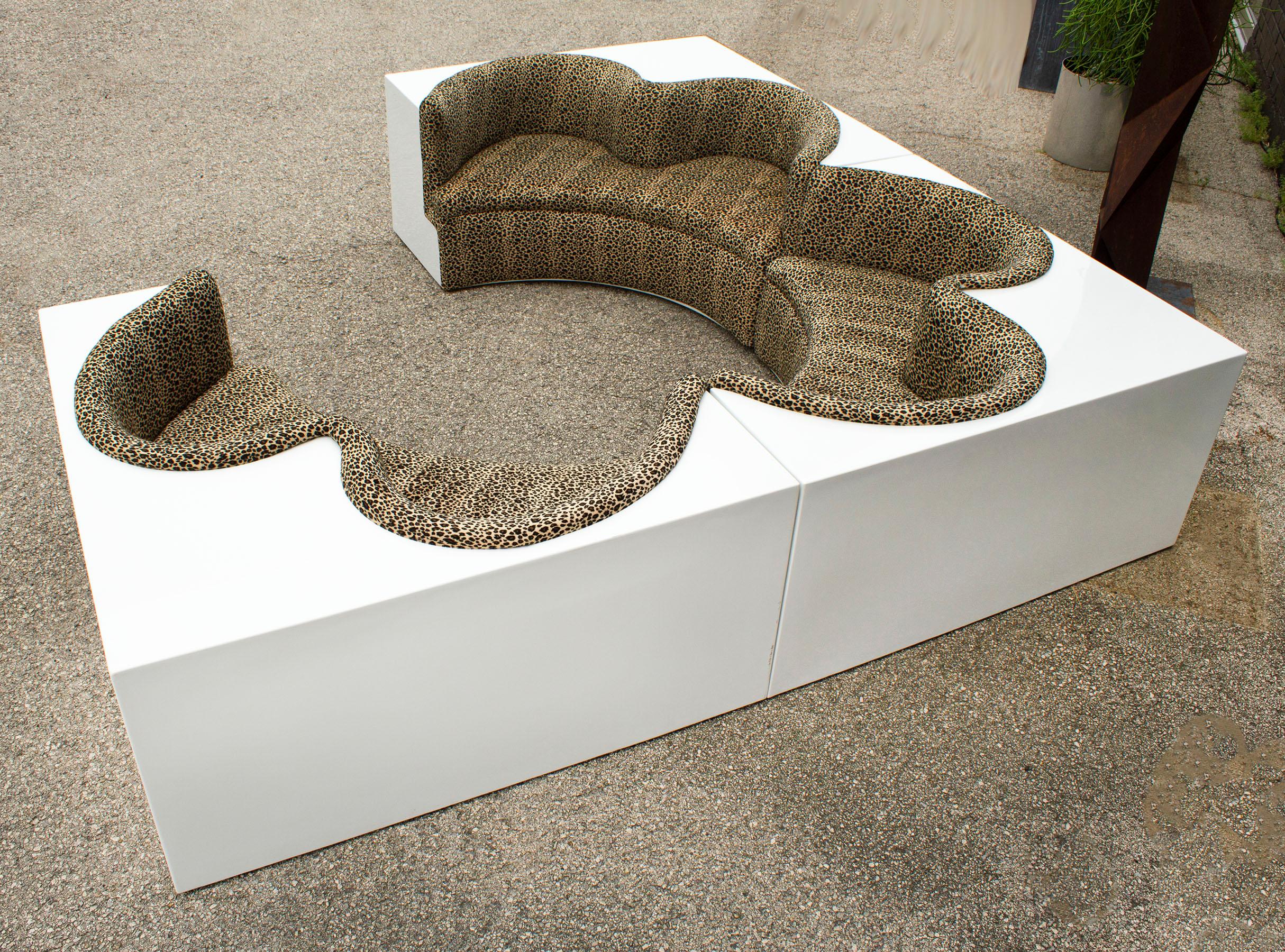 Fabric Archizoom Associati Modular Safari Imperial Sofa for Paltronova, Italy, 1970s