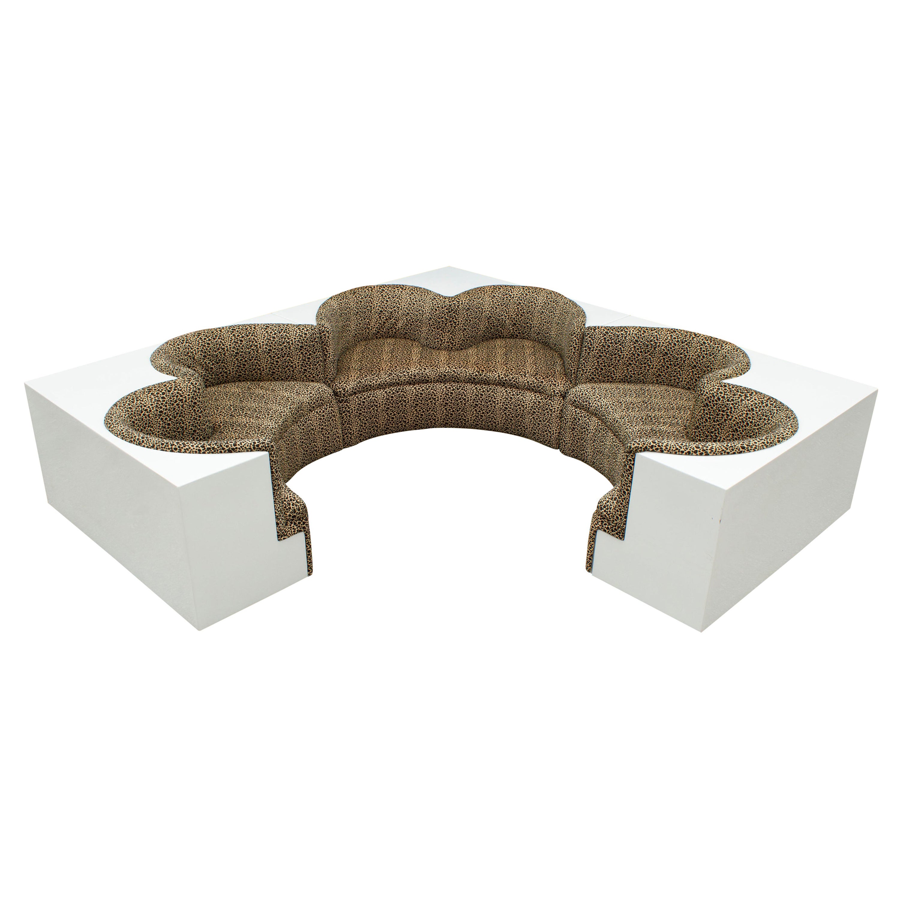 Archizoom Associati Modular Safari Imperial Sofa for Paltronova, Italy, 1970s