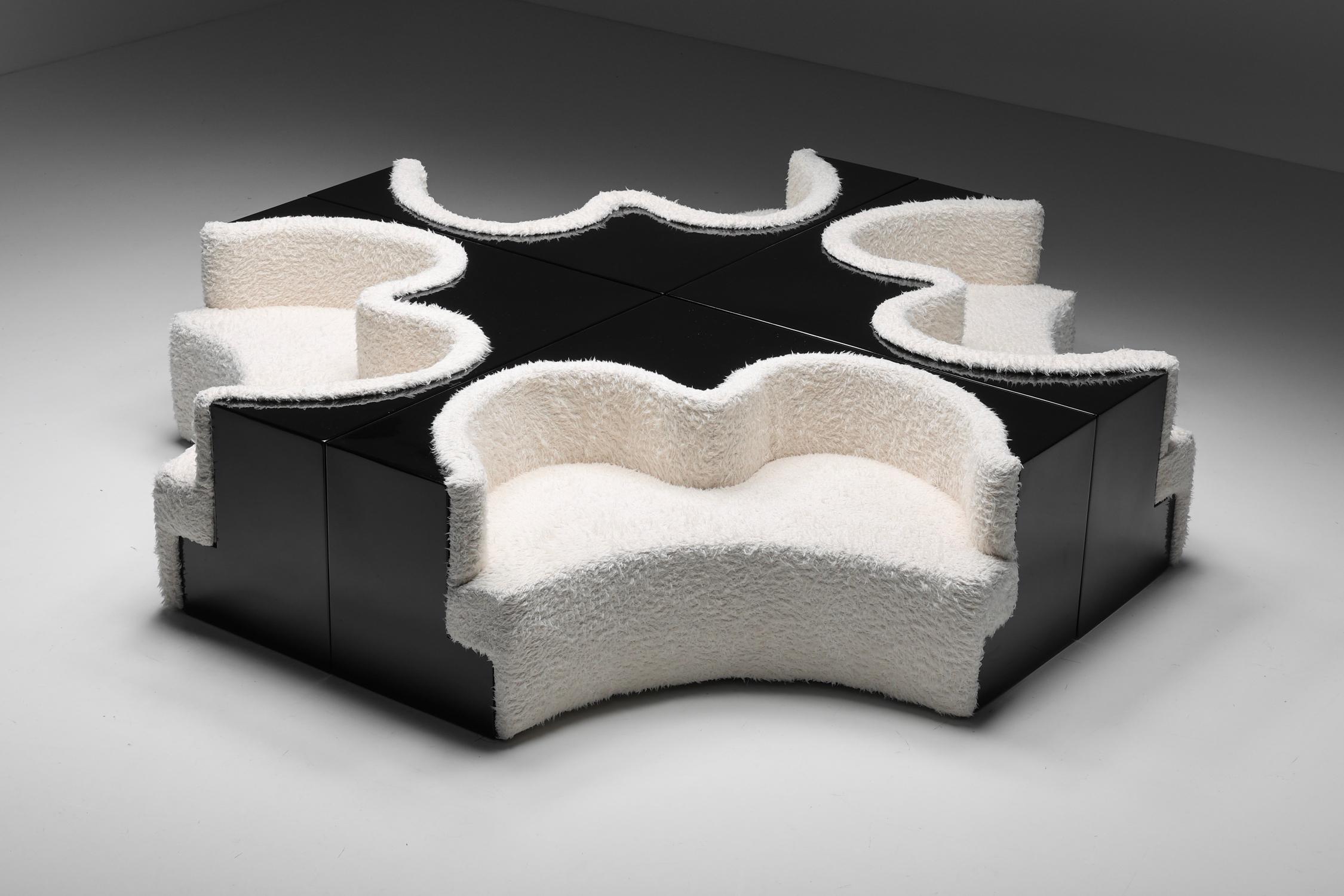 Mid-Century Modern Archizoom Associati, Modular Safari Sofa, for Poltronova, Italy, 1968