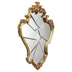 Arciduca Wall Mirror with Gold-Plated Wooden Frame by Barberini & Gunnell