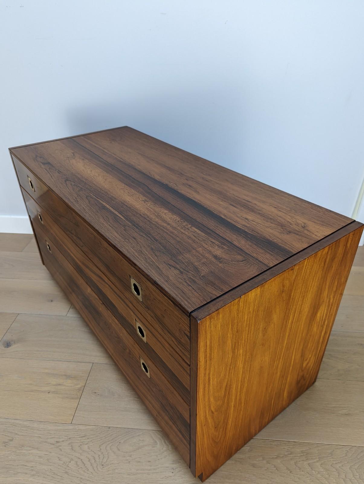 Polished Arcie Shine and Robert Heritage Rosewood Chest of Drawers for Heals of London
