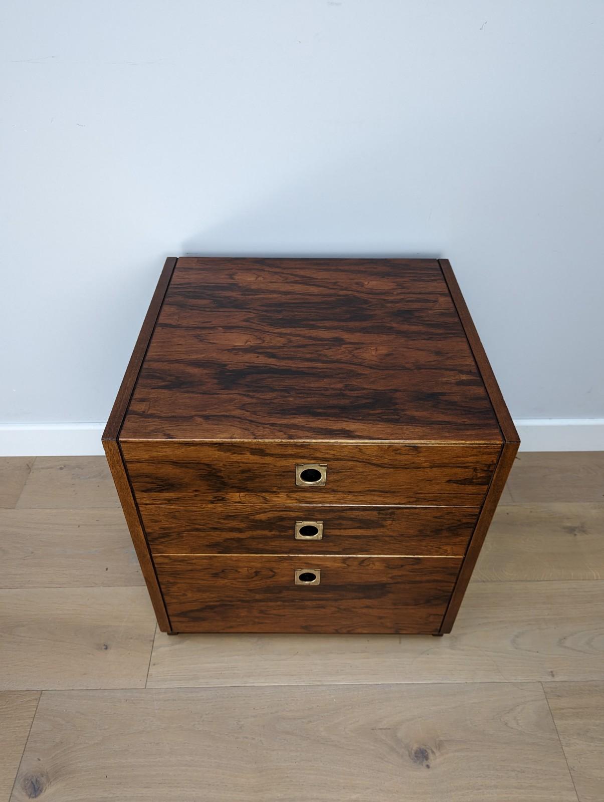 Brass Arcie shine and Robert Heritage Rosewood chest of drawers for Heals of London
