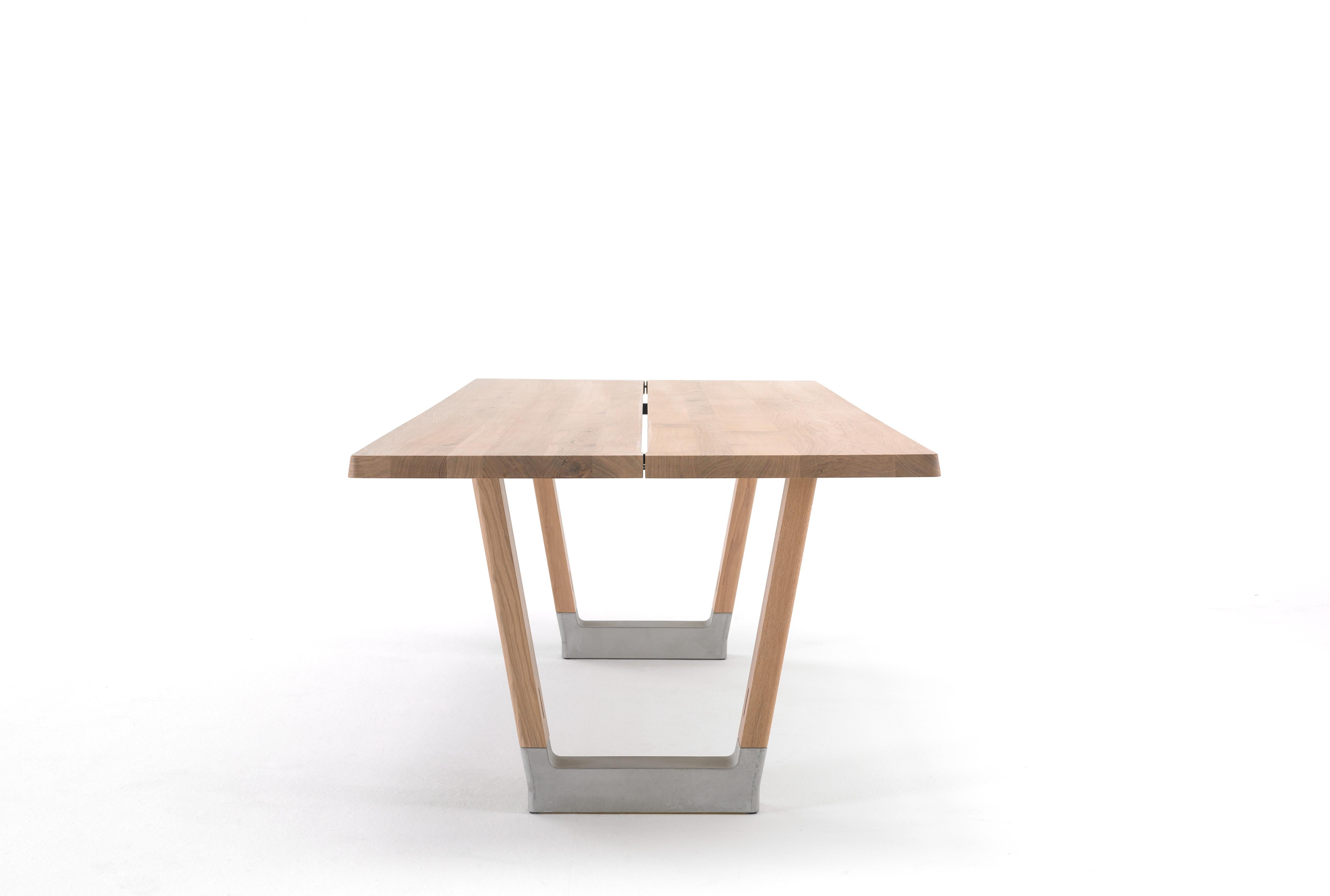 Customizable Arco Base Wood and Concrete Table by Jorre Van Ast For Sale 1