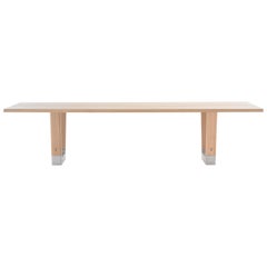 Arco Base Wood and Concrete Table Designed by Jorre Van Ast