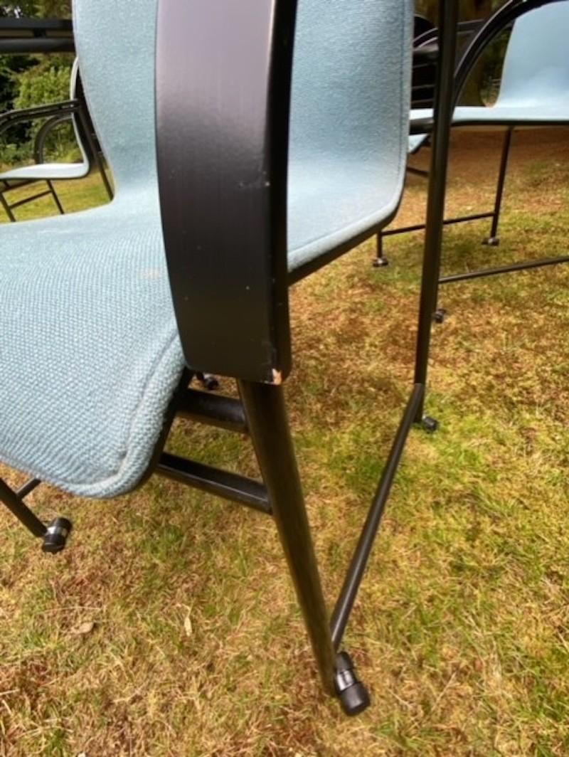 Arco Blue Dutch Design Armchairs, Memphis Style, Ca. 1980s For Sale 10