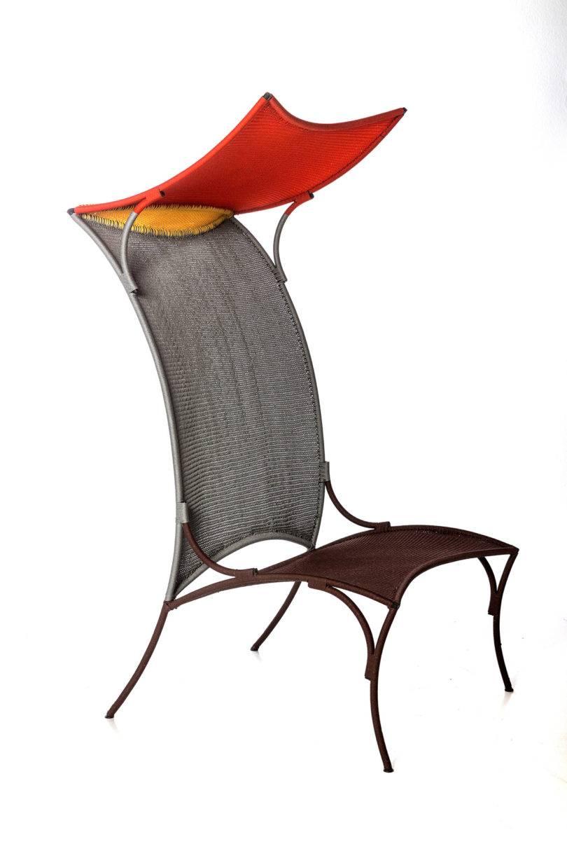 Polyester Arco Chair B. by Martino Gamper for Moroso for Indoor/Outdoor in Multi-Color For Sale